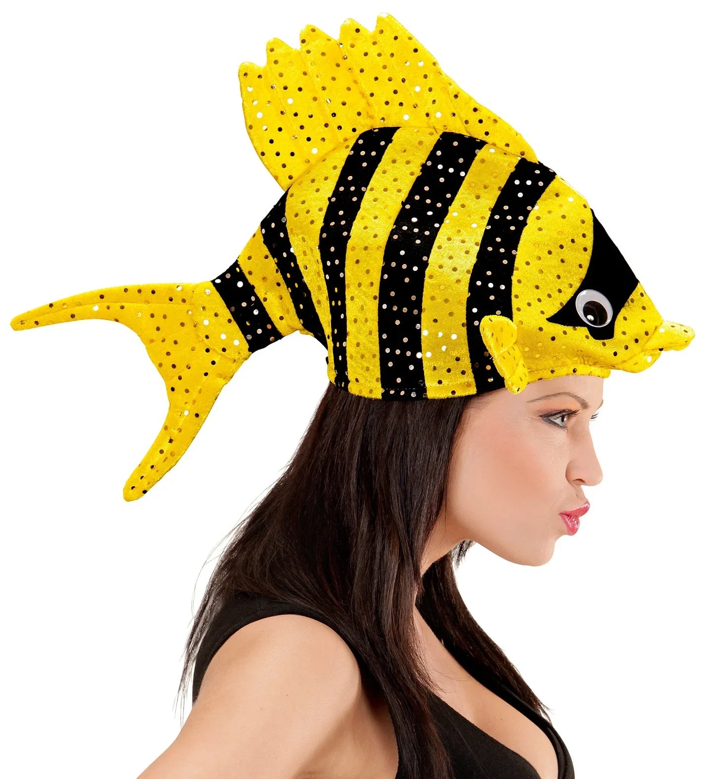Gorro de Pez Tropical Amarillo y Negro Peces y Animales Marinos Widmann