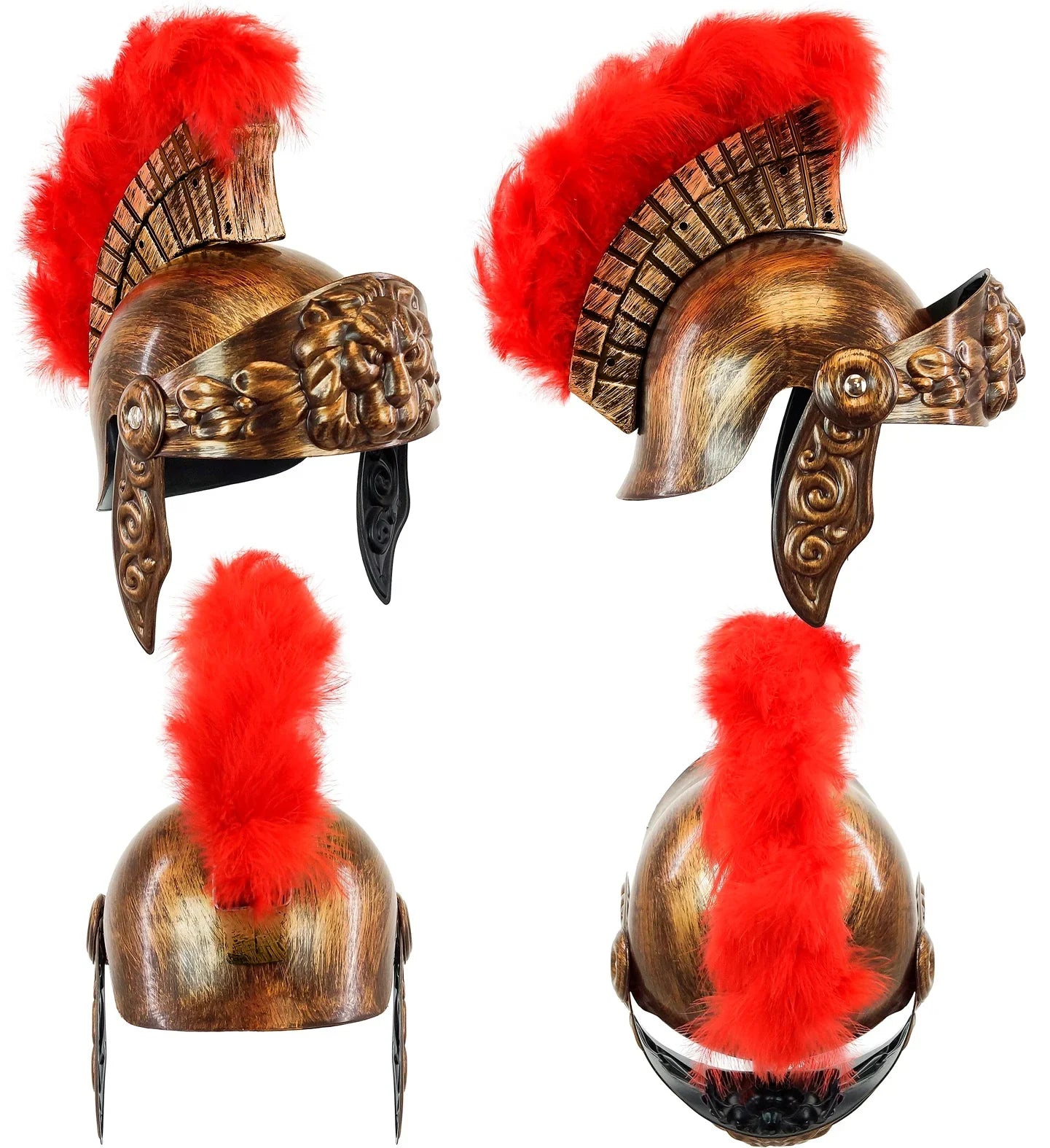 Casco de Centurión Romano con Penacho Rojo para Niño Complementos Romanos y Griegos Widmann