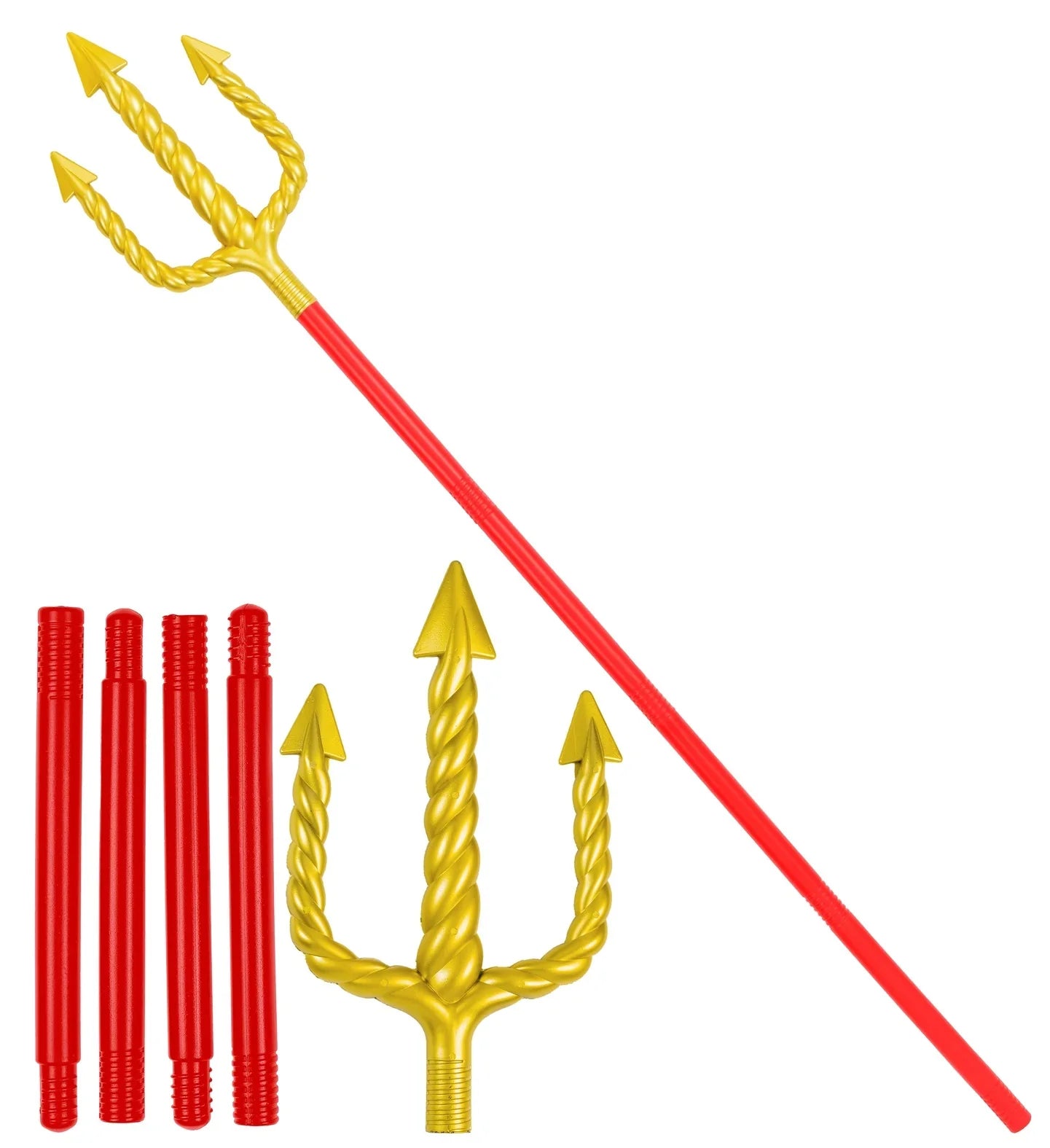 Tridente de Demonio Amarillo y Rojo Desmontable Demonios Widmann