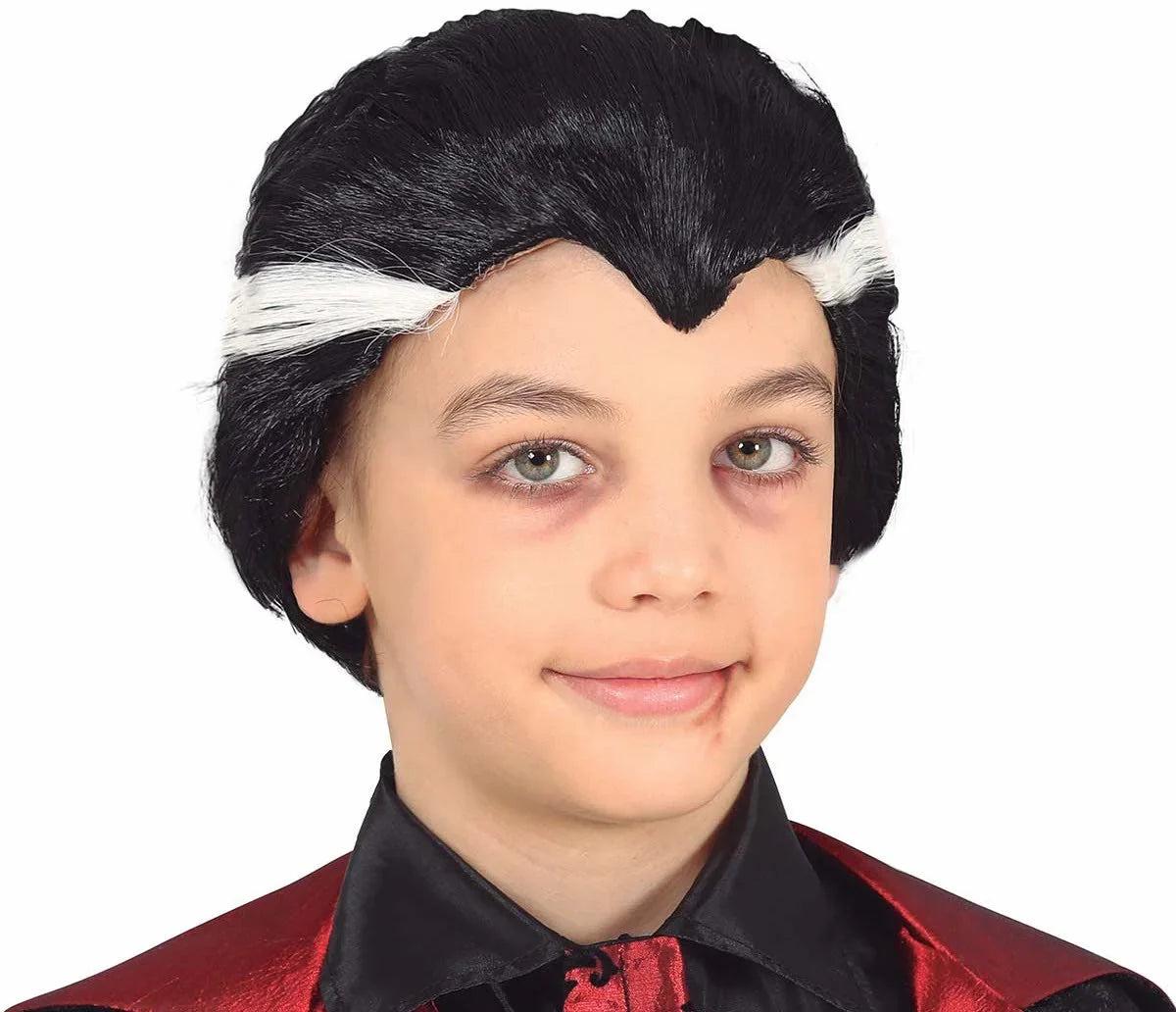 Peluca de Vampiro Drácula Infantil Pelucas Morenas Guirca