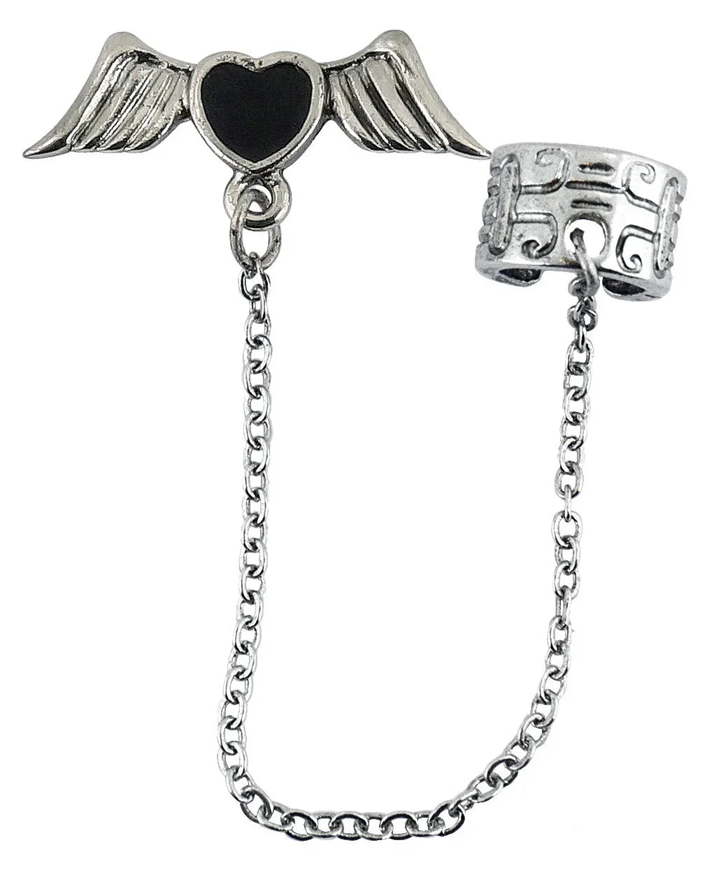 Pendiente Gótico con Cadena y Ear Cuff Pendientes Widmann