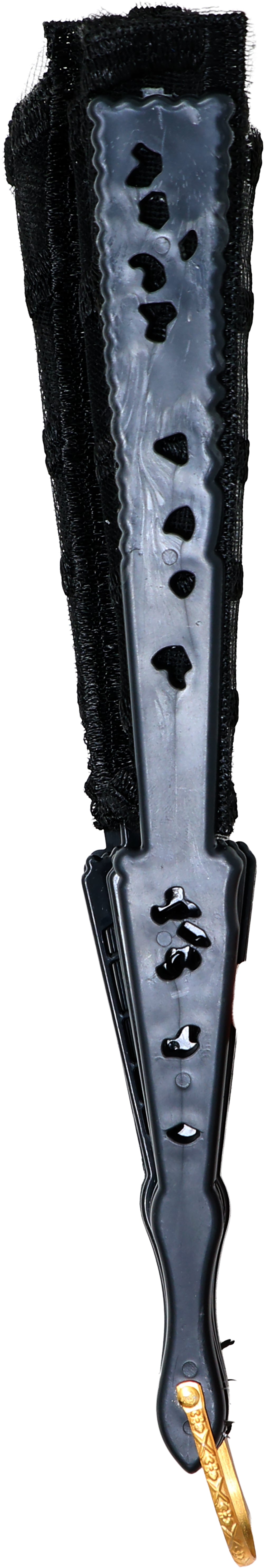 Ventaglio Gotico Nero con Ragnatela