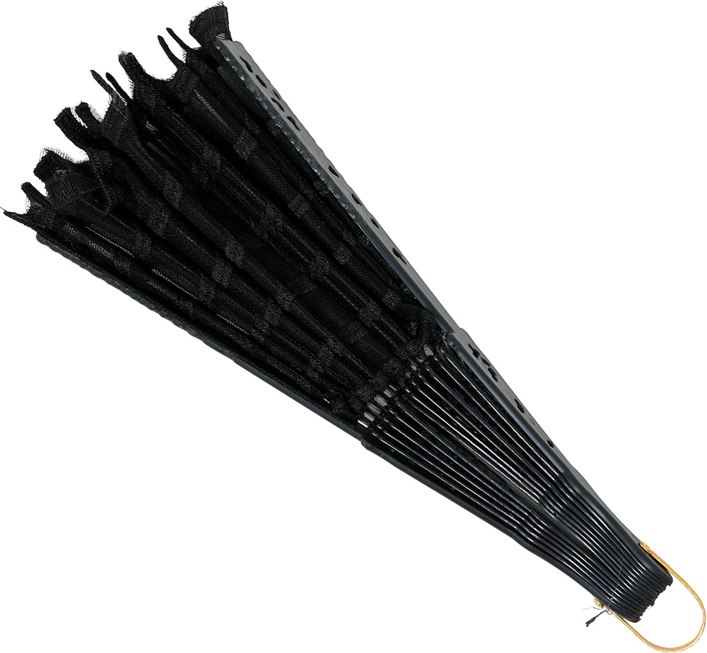 Ventaglio Gotico Nero con Ragnatela