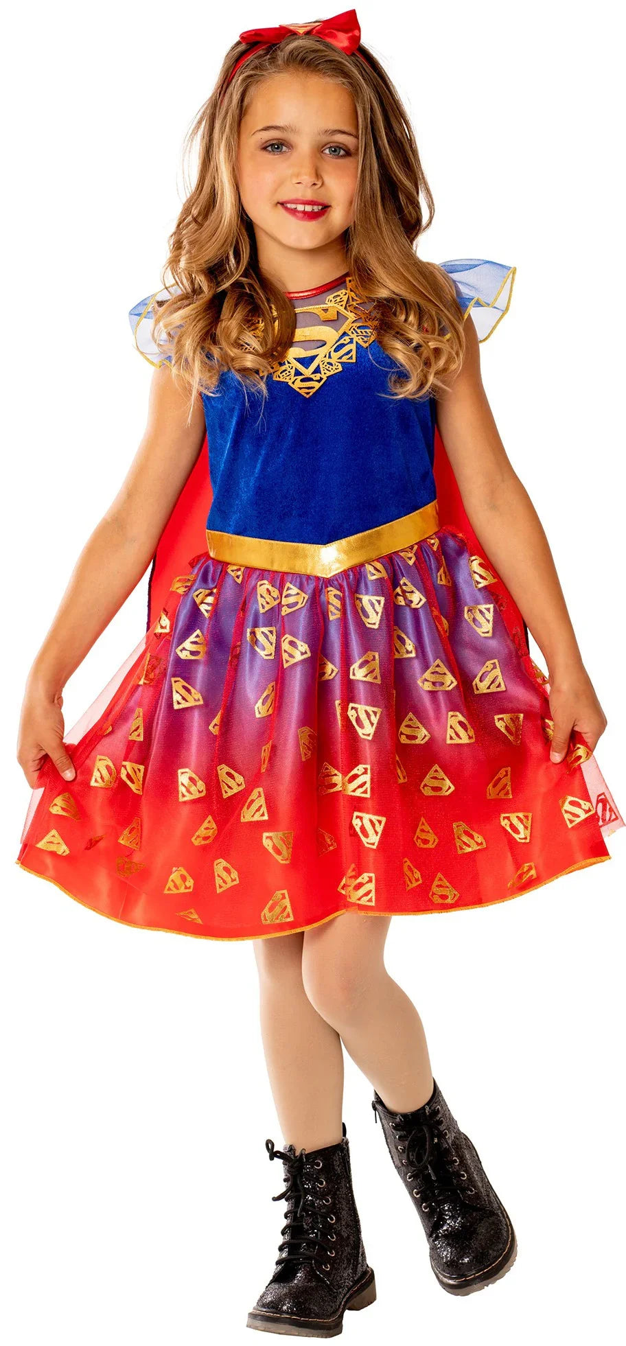 Disfraz de Supergirl con Capa para Niña Superman y Supergirl Rubies