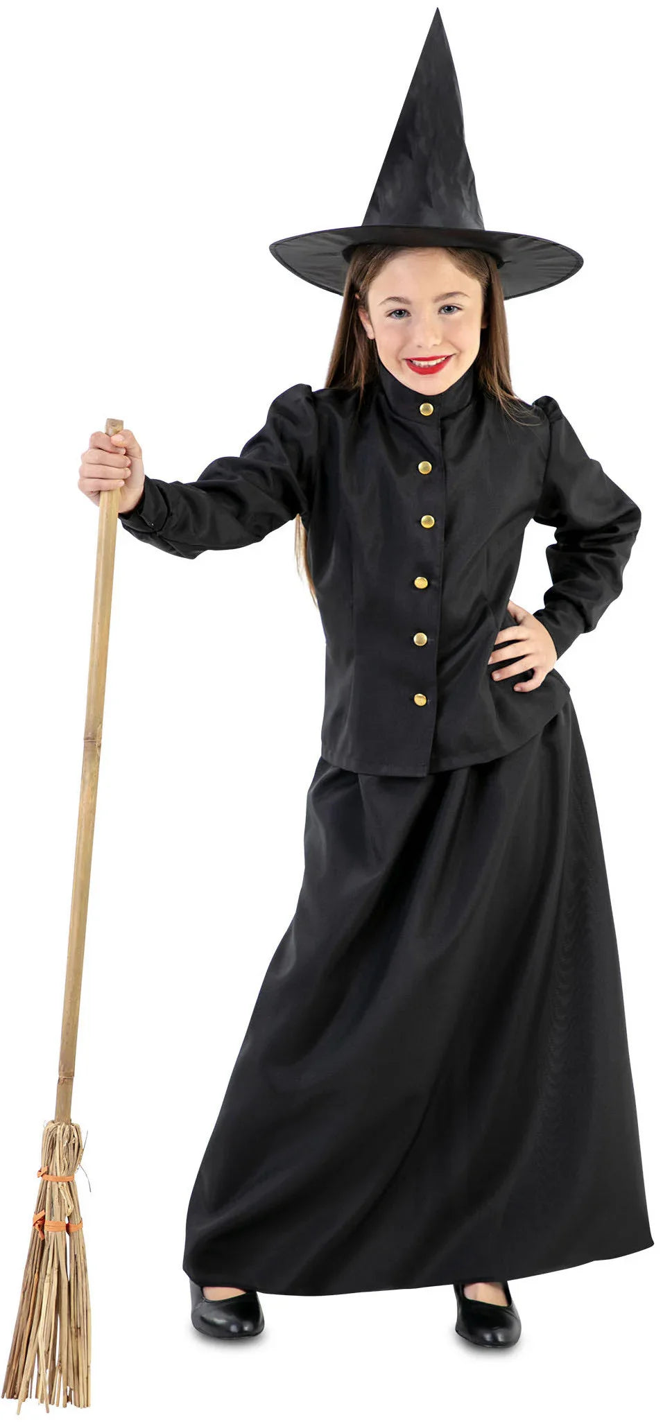 Disfraz de Bruja Clásica Negro Infantil Brujas EuroCarnavales