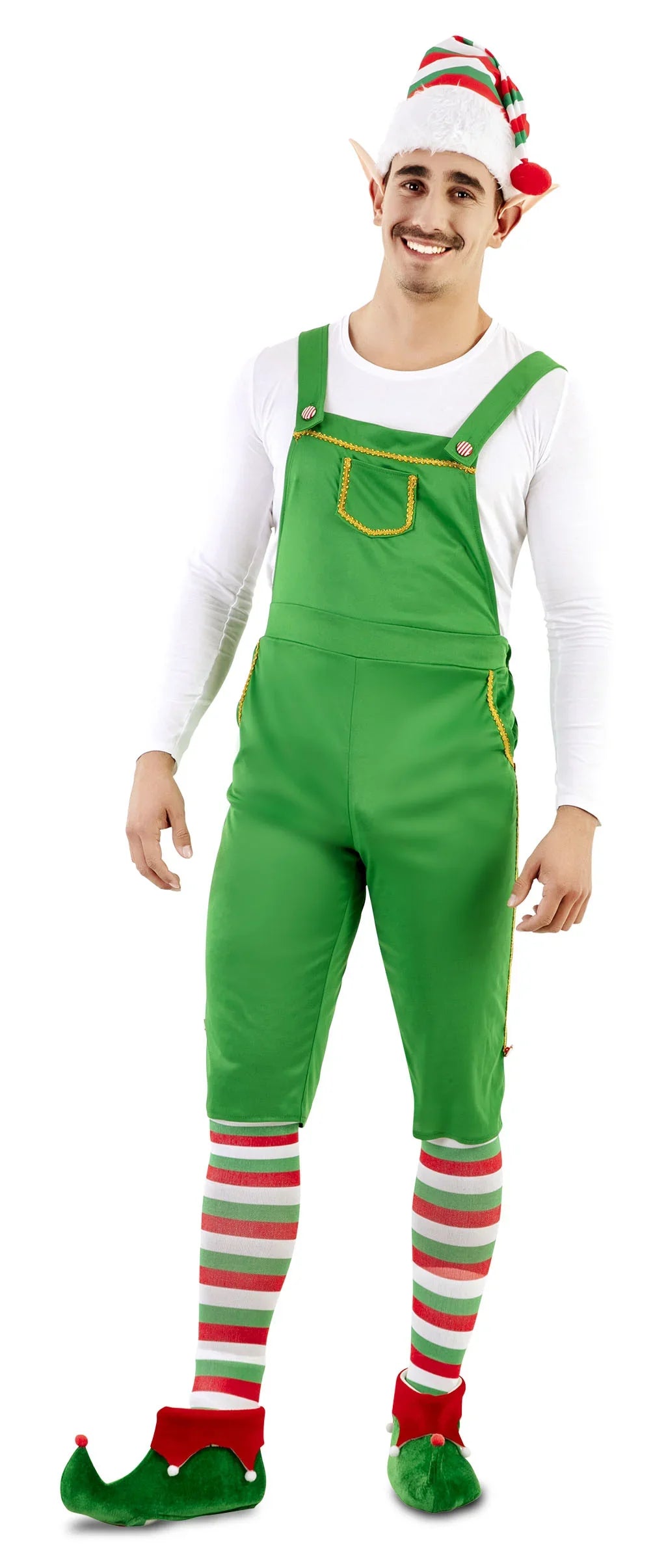 Disfraz de Elfo con Peto para Hombre Elfos Navideños EuroCarnavales