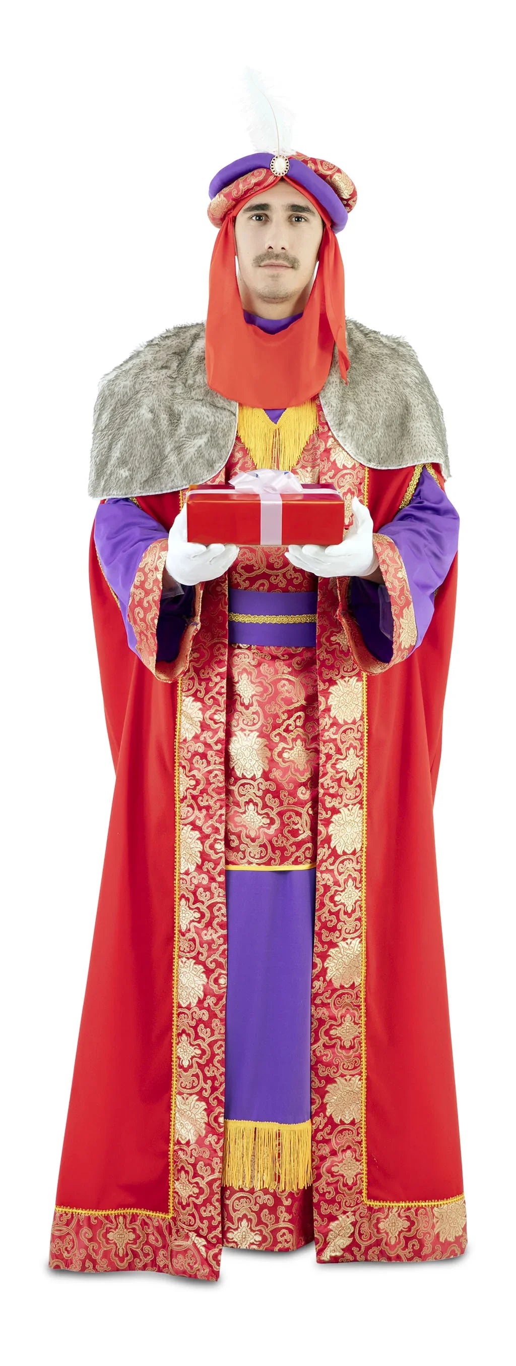 Disfraz de Rey Mago Rojo Clásico para Hombre Reyes Magos y Pajes EuroCarnavales