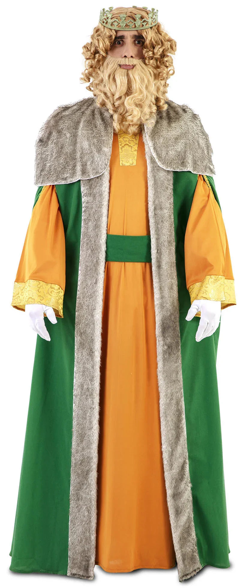 Disfraz de Rey Mago Verde Clásico para Hombre Reyes Magos y Pajes EuroCarnavales