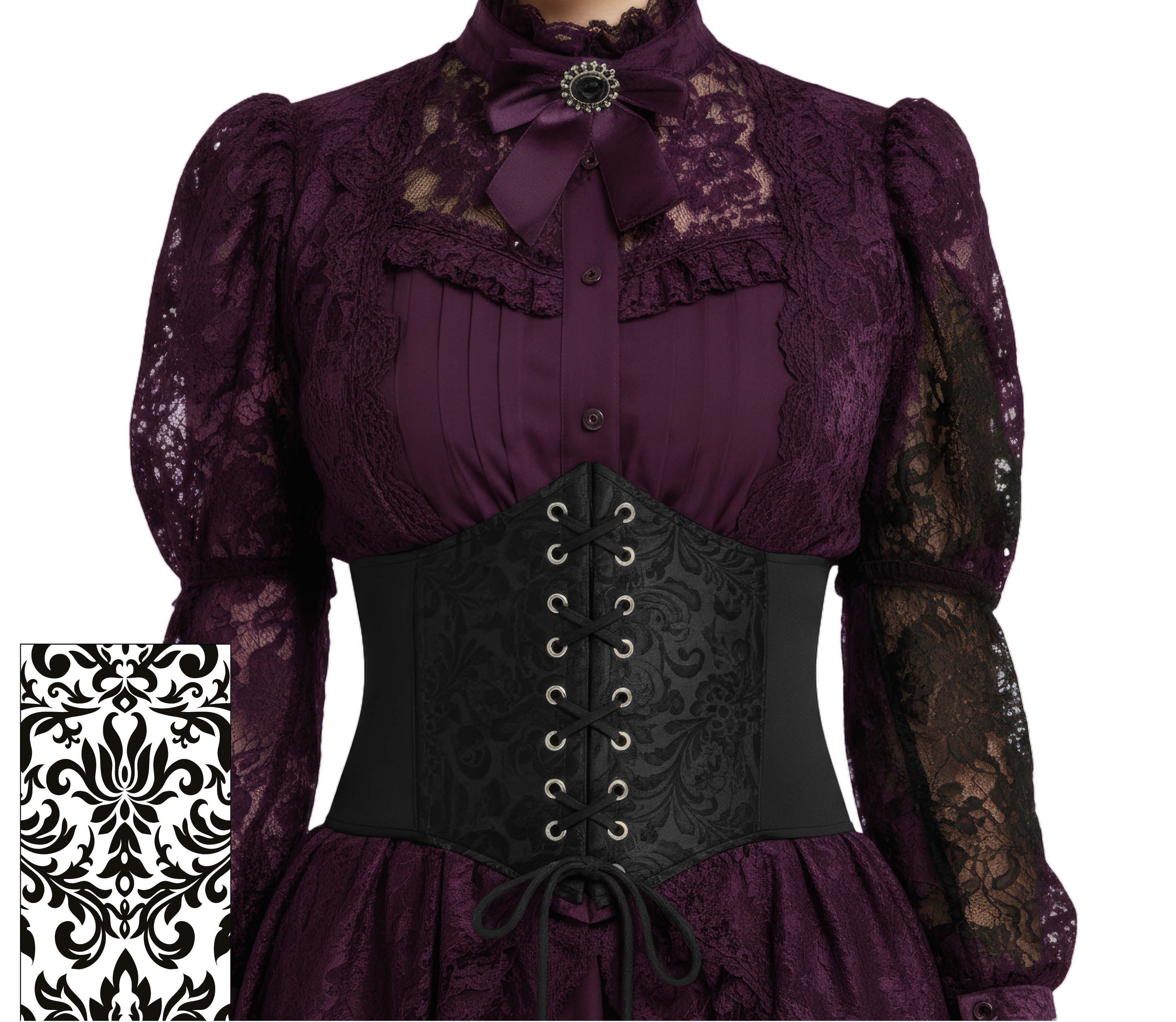 Corsetto Nero Lucido per Donna
