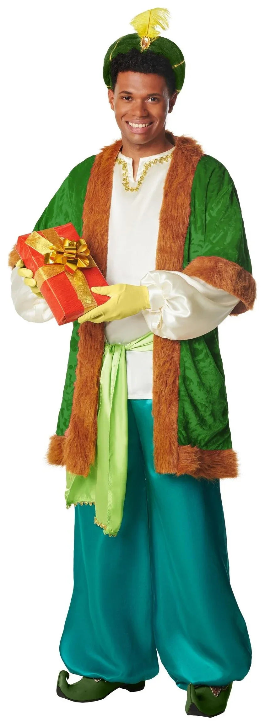 Disfraz de Paje del Rey Gaspar Verde para Hombre Reyes Magos y Pajes Kimokawaii