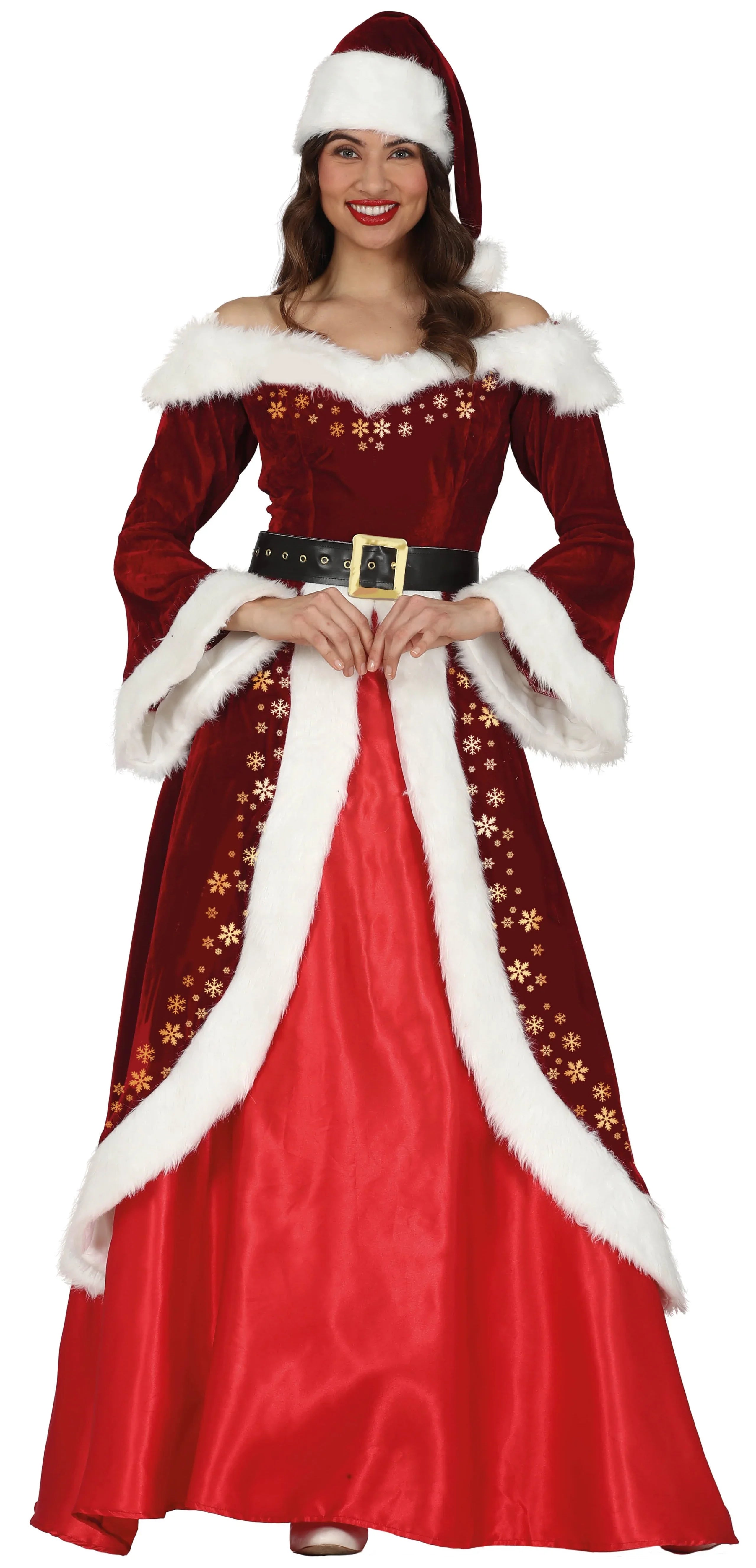 Disfraz de Mamá Noel Copos de Nieve para Mujer Papa Noel y Mama Noel Guirca