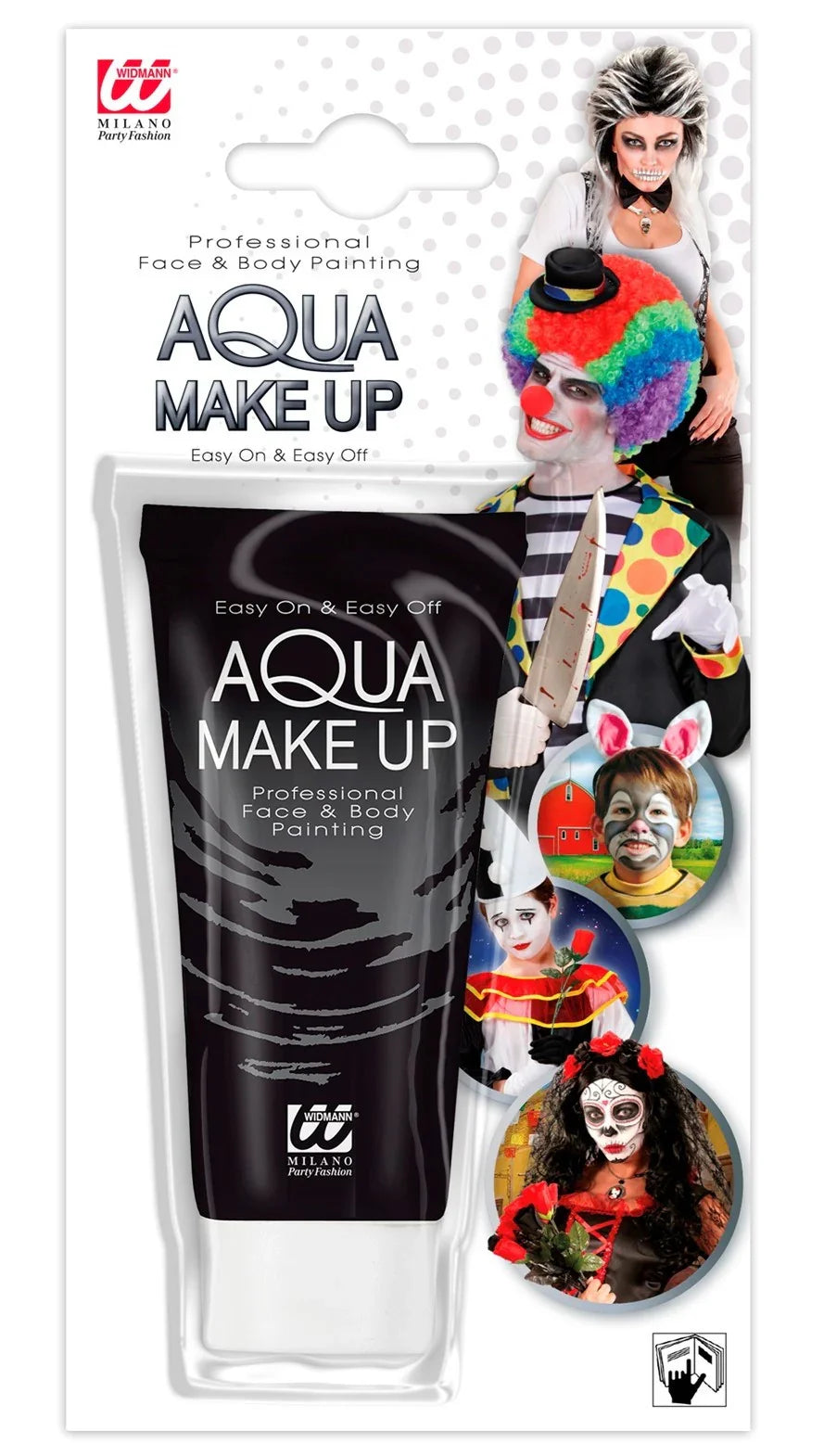 Maquillaje al Agua Negro en Tubo Maquillaje al Agua Widmann