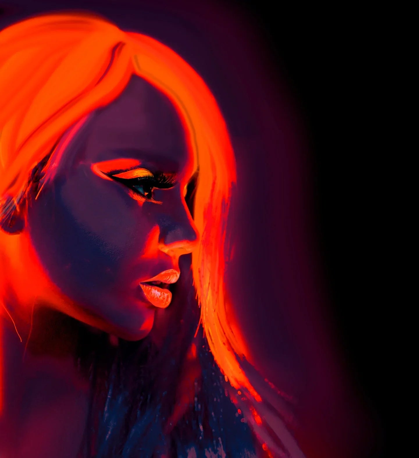 Maquillaje al Agua Naranja Neón en Tubo Maquillaje al Agua Widmann