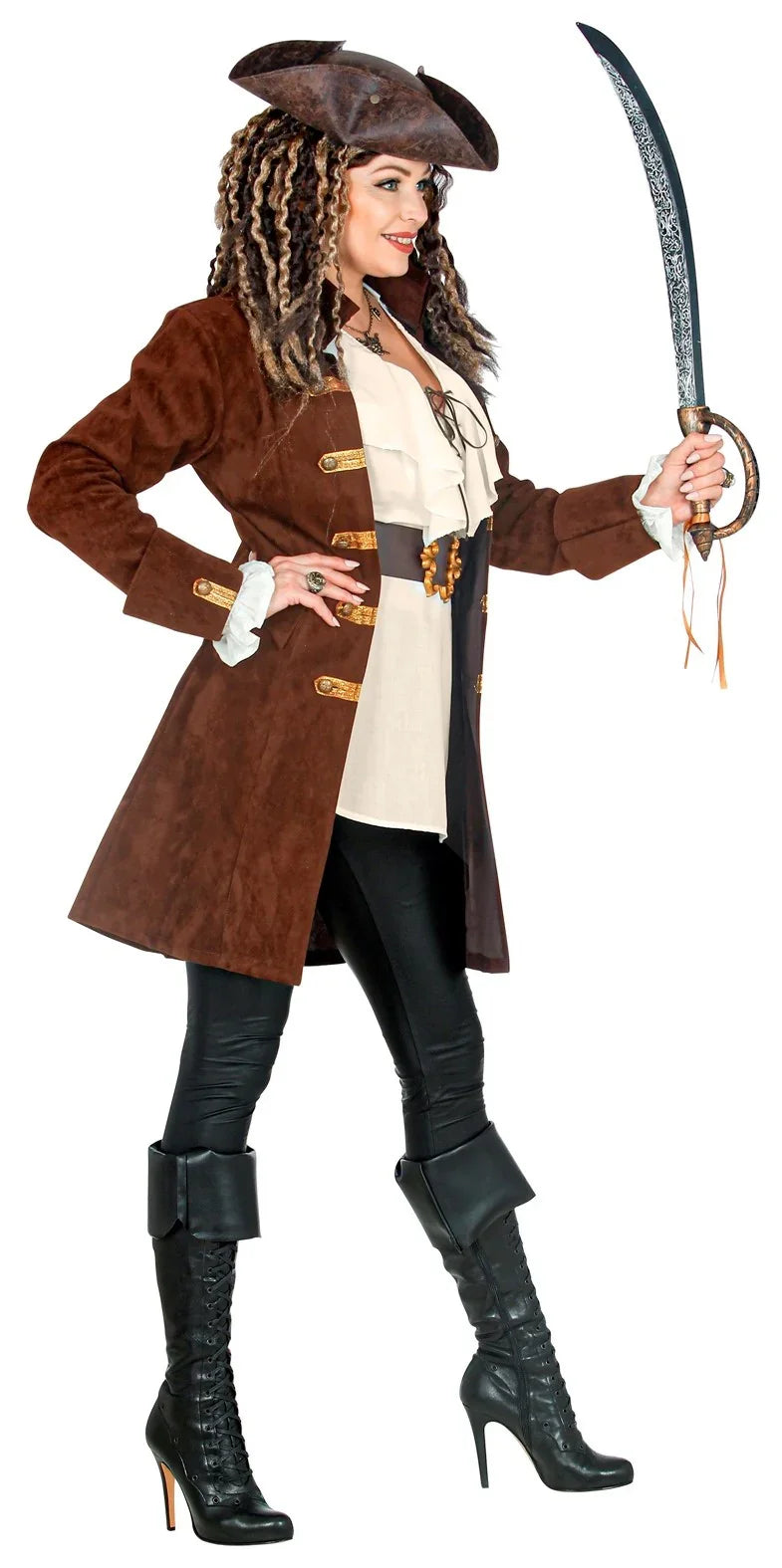 Chaqueta Pirata Marrón para Mujer Pirata Widmann