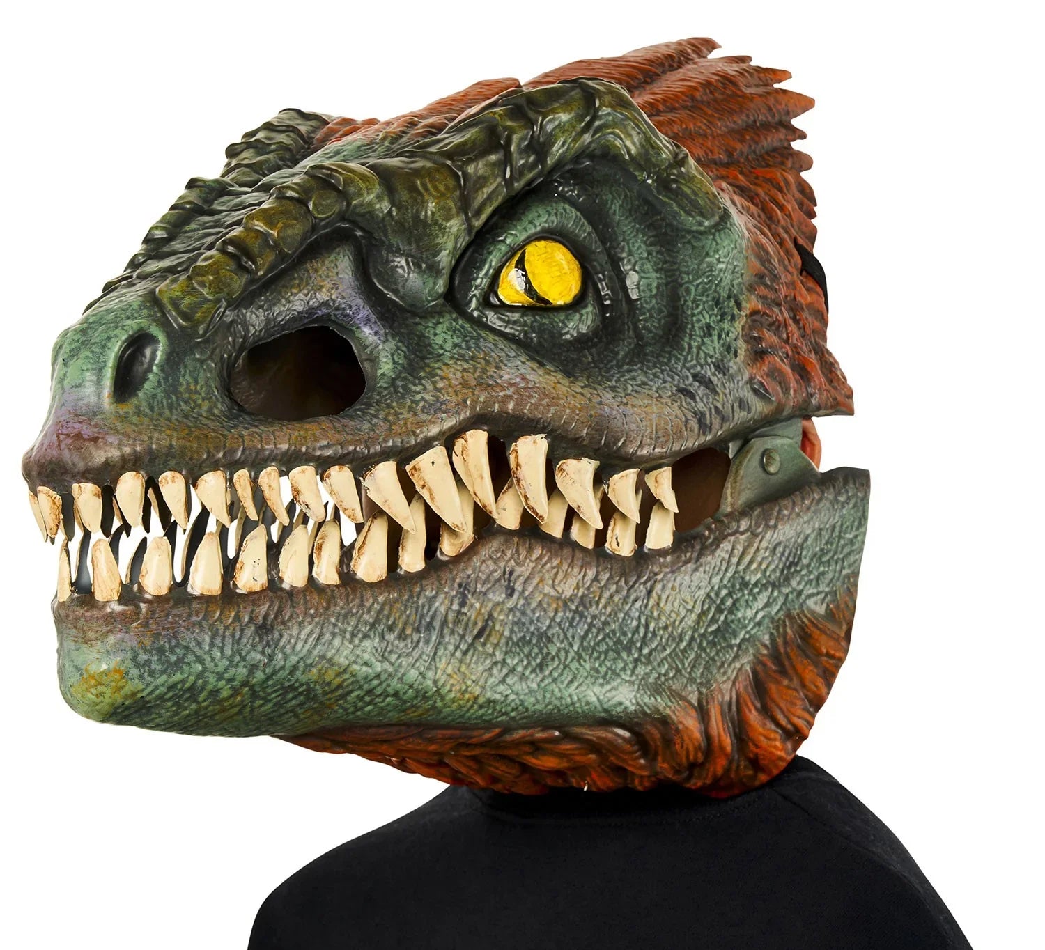 Máscara de Dinosaurio Pyroraptor con Mandíbula Móvil Dragón y Dinosaurio Rubies