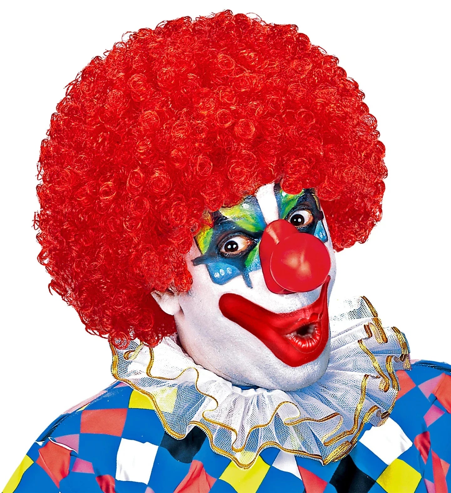 Peluca de Payaso Roja Rizada Complementos Payasos Widmann