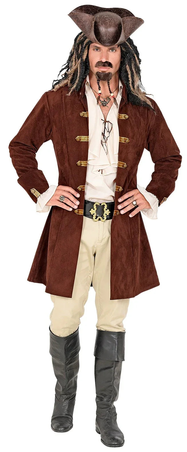 Chaqueta Pirata Marrón para Hombre Pirata Widmann