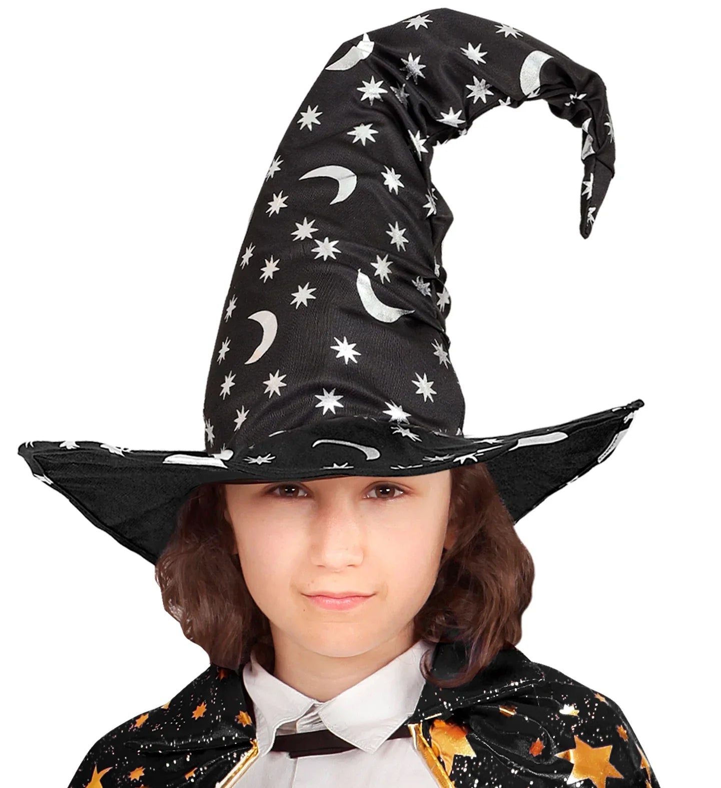 Sombrero de Bruja o Mago Infantil con Lunas y Estrellas Sombreros de Bruja Widmann
