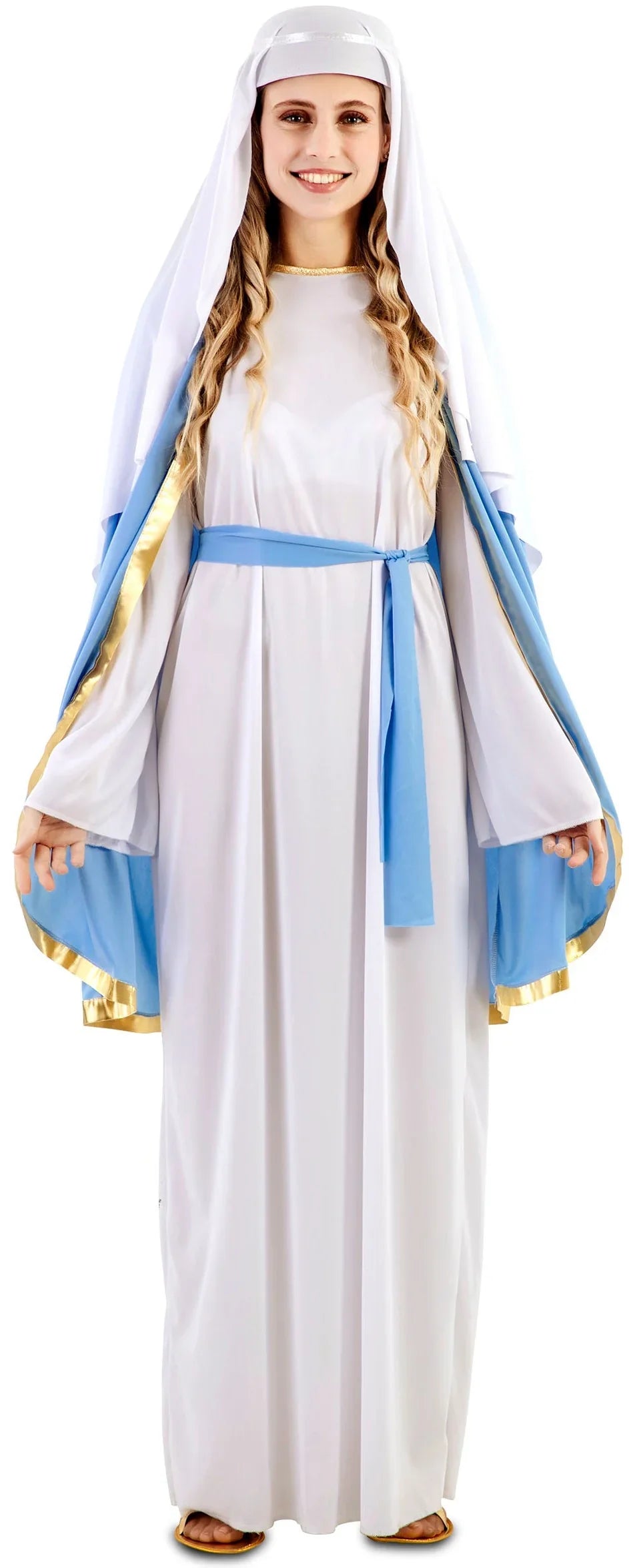 Disfraz de Virgen María con Capa para Mujer Virgen María EuroCarnavales