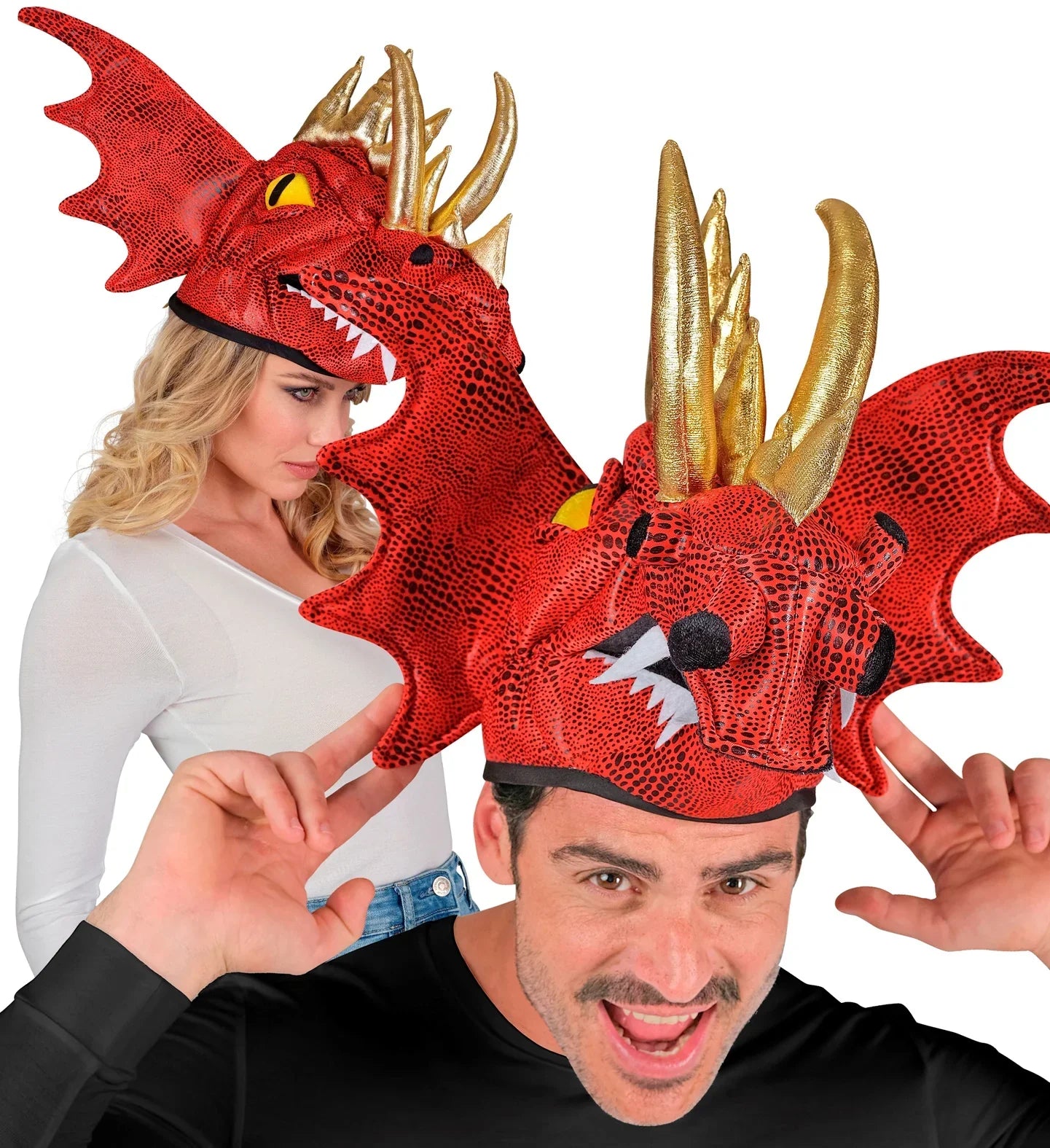 Gorro de Dragón Rojo Dragón y Dinosaurio Widmann