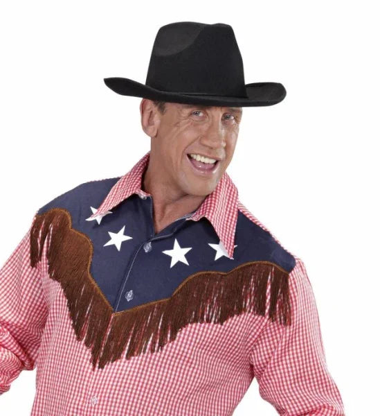 Sombrero Negro Flocado de Fieltro Sombreros y Gorros Widmann