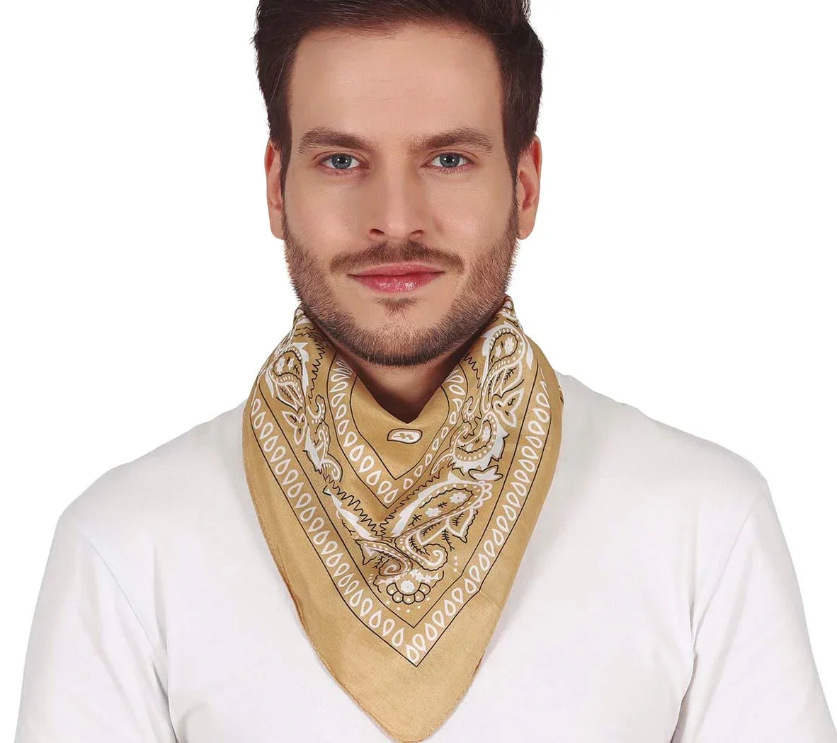 Pañuelo Bandana Vaquero Color Crema Complementos Vaqueros Guirca