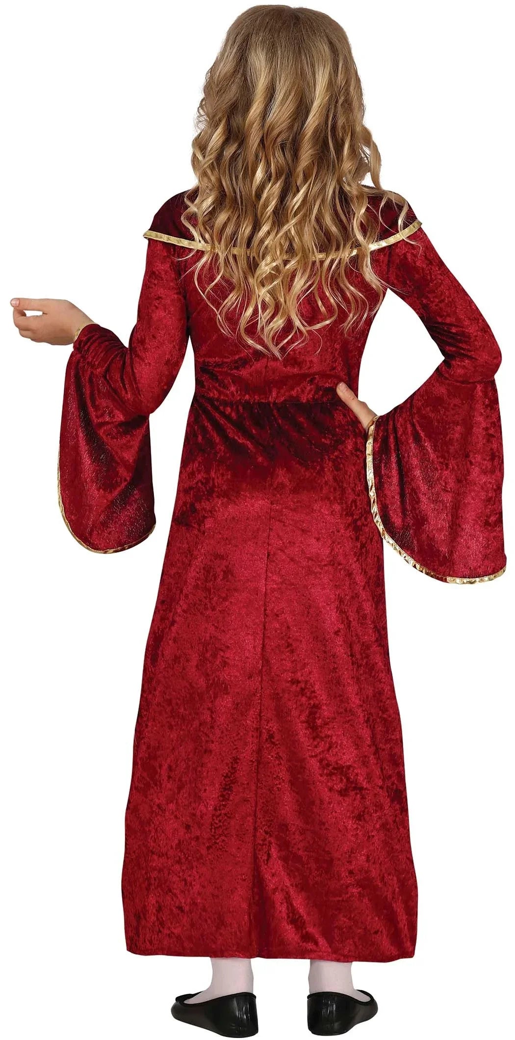 Disfraz de Dama Medieval Granate para Niña Princesas y Damas Medievales Guirca