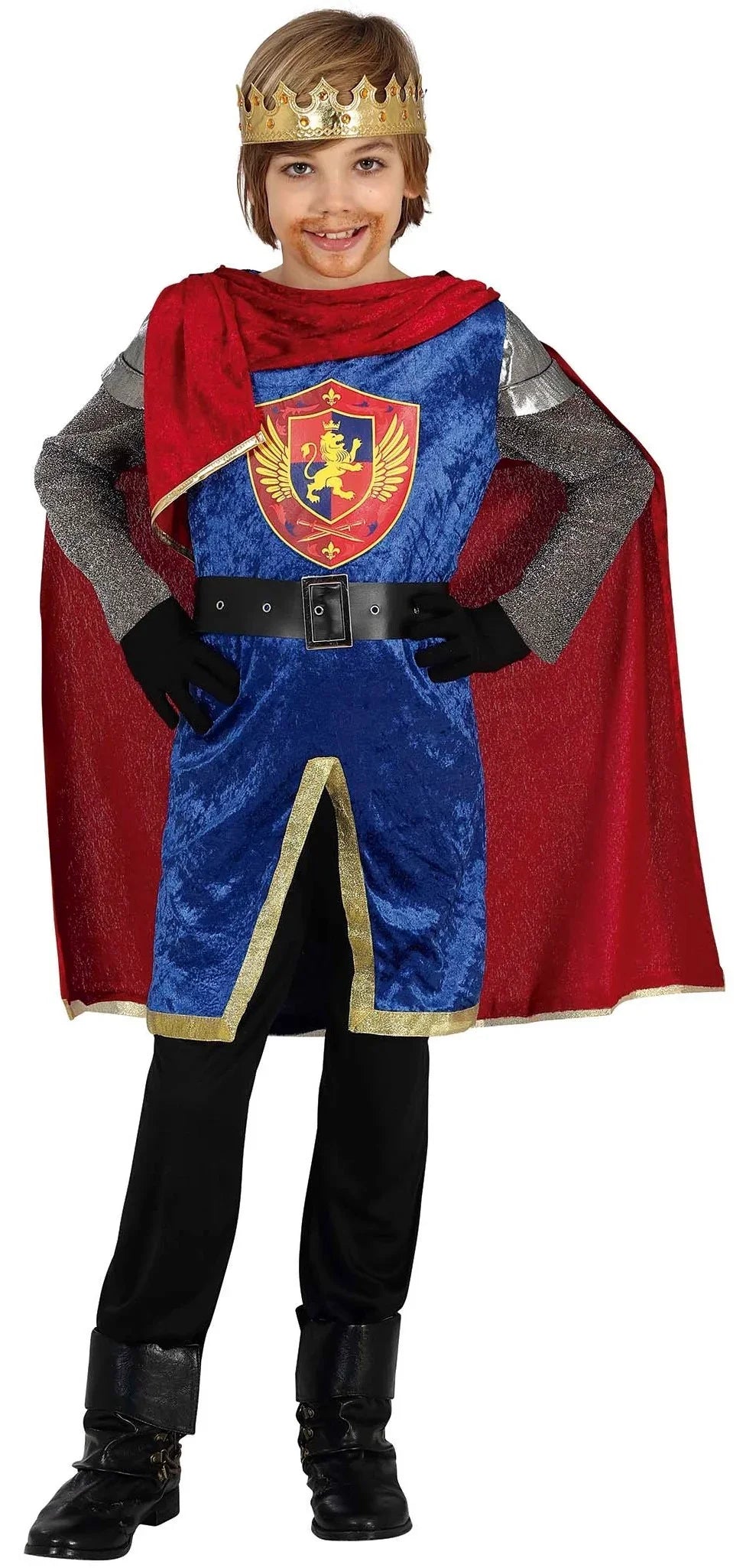Disfraz de Rey Medieval Elegante con Capa para Niño Reyes y Reinas Medievales Guirca