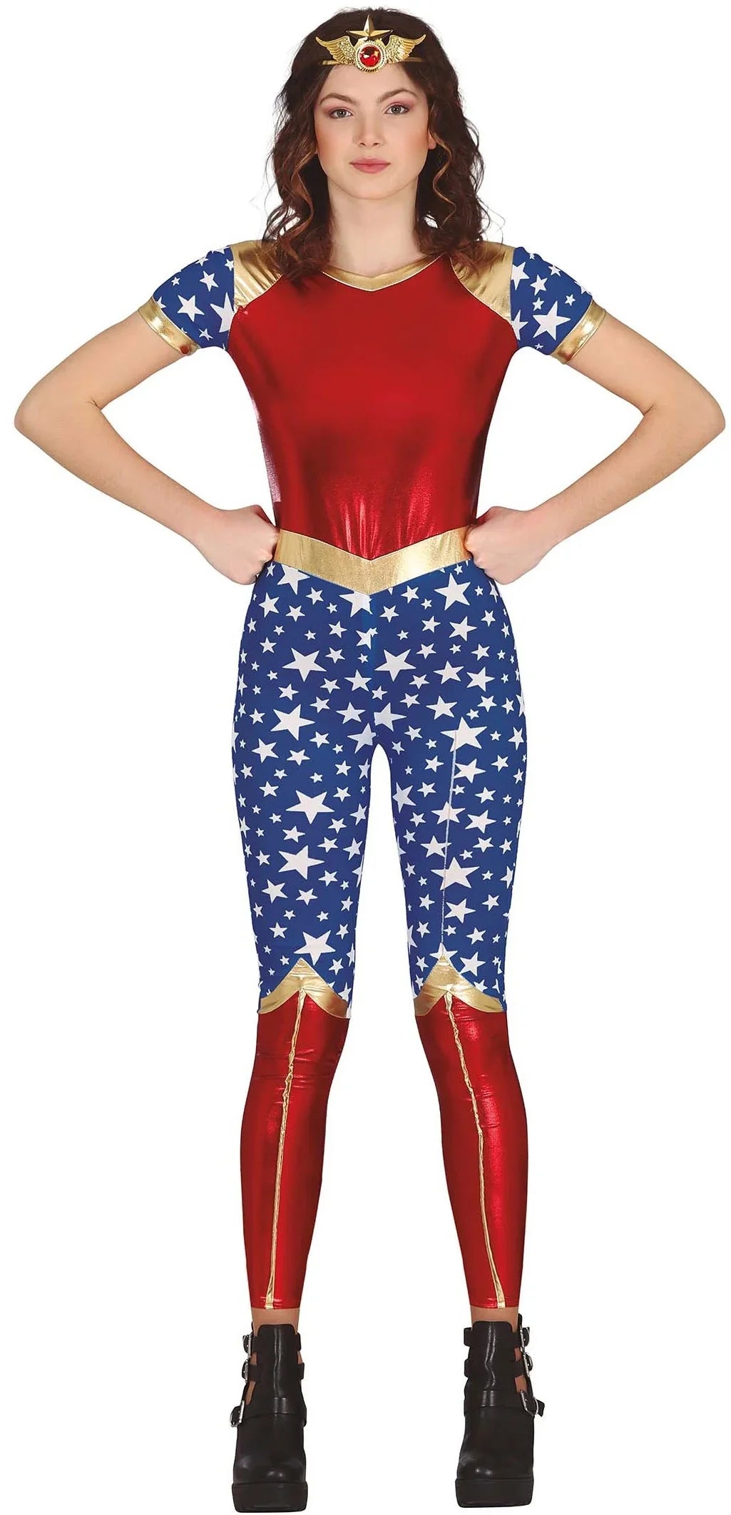 Disfraz de Wonder Lady Estrellas para Niña Wonder Woman Guirca