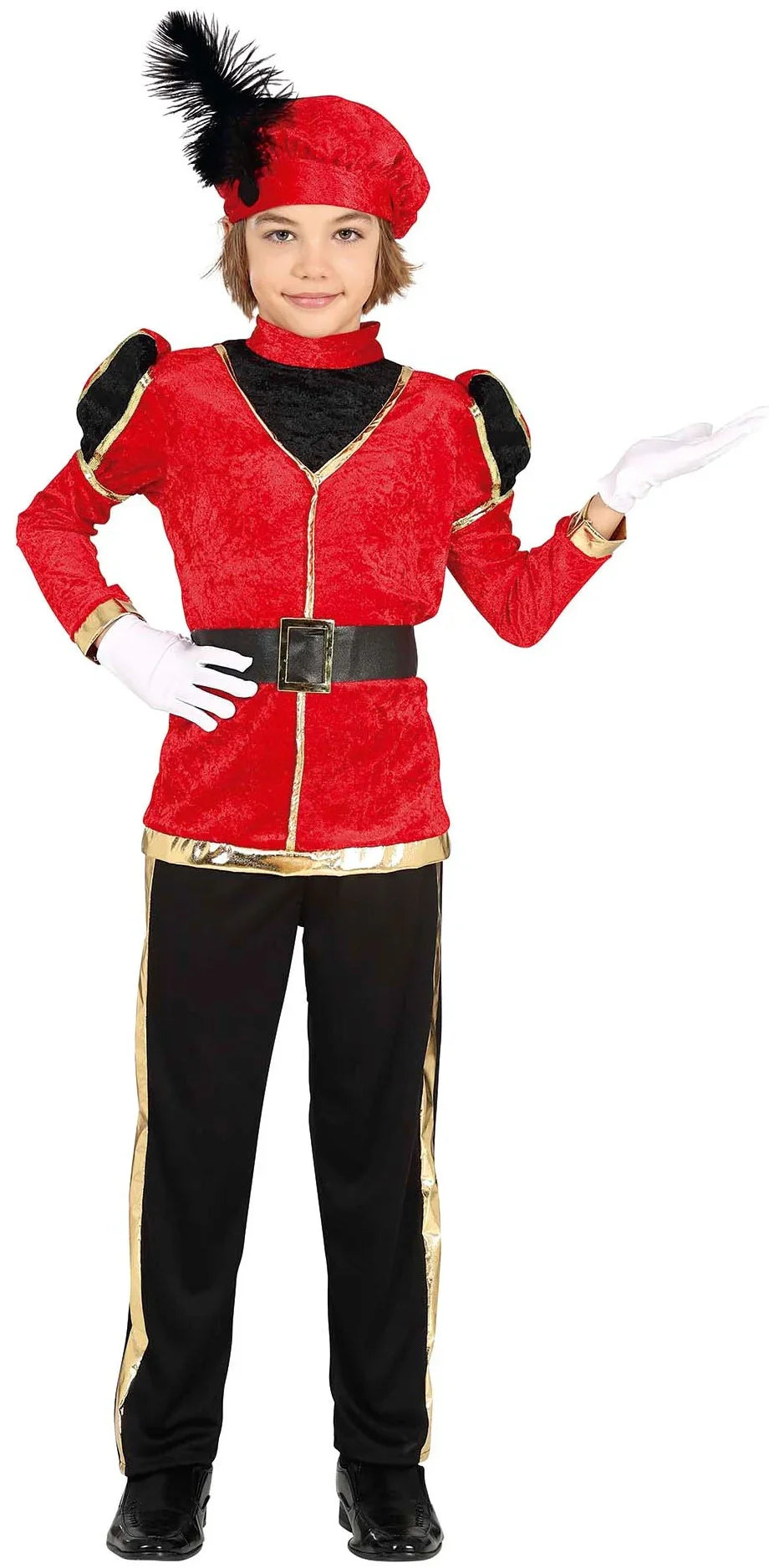 Disfraz de Paje Real Rojo para Niño Pajes Reales Guirca