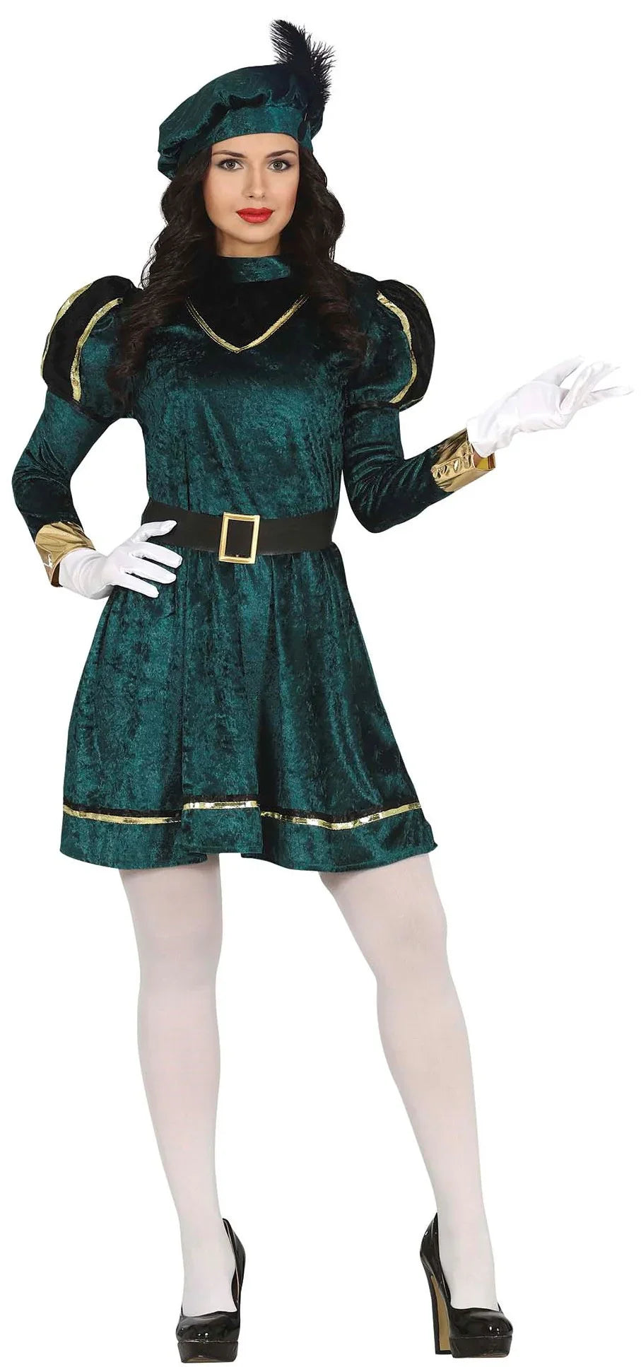 Disfraz de Paje Real Verde para Mujer Pajes Reales Guirca