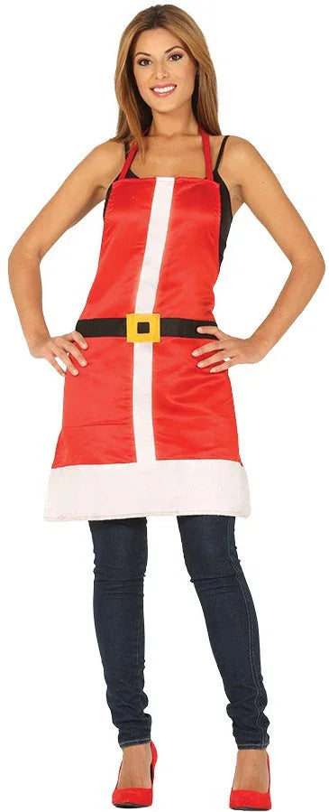 Delantal Navideño de Mamá Noel para Adulto Papa Noel y Mama Noel Guirca