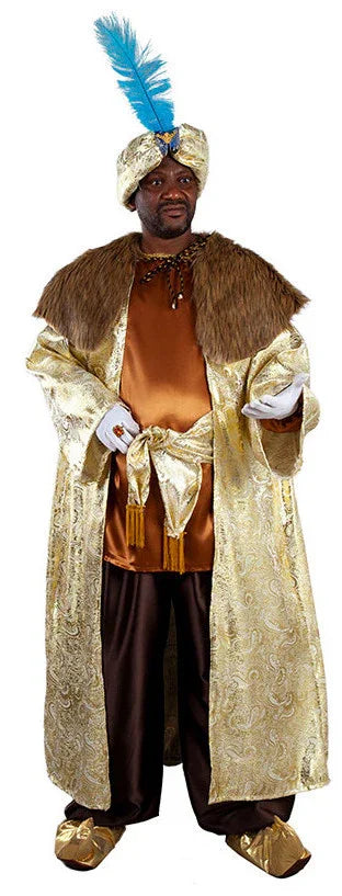 Disfraz de Rey Baltasar Dorado para Adulto Navidad Fycar