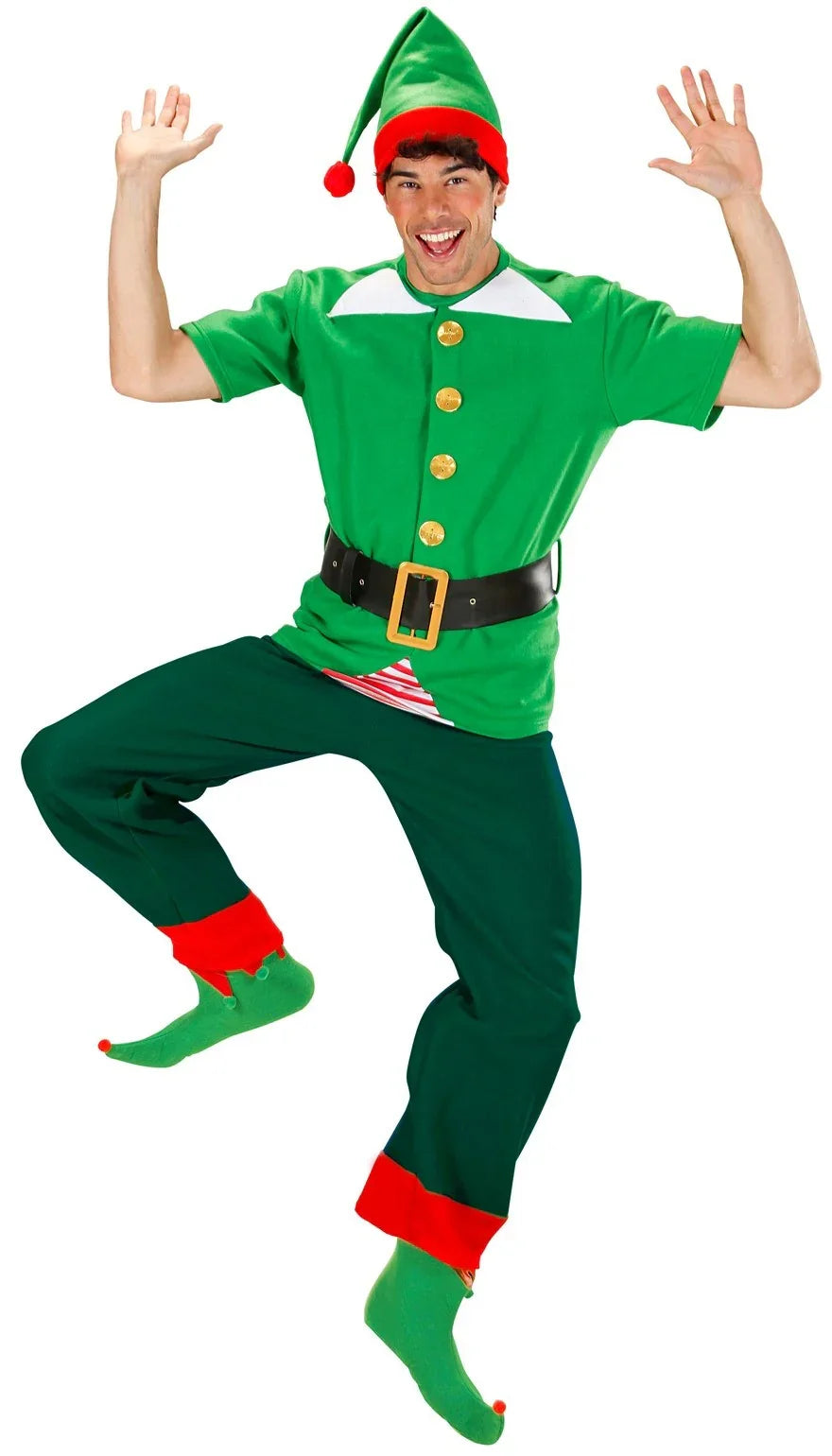 Disfraz de Elfo Ayudante de Papá Noel para Adulto Elfos Navideños Widmann
