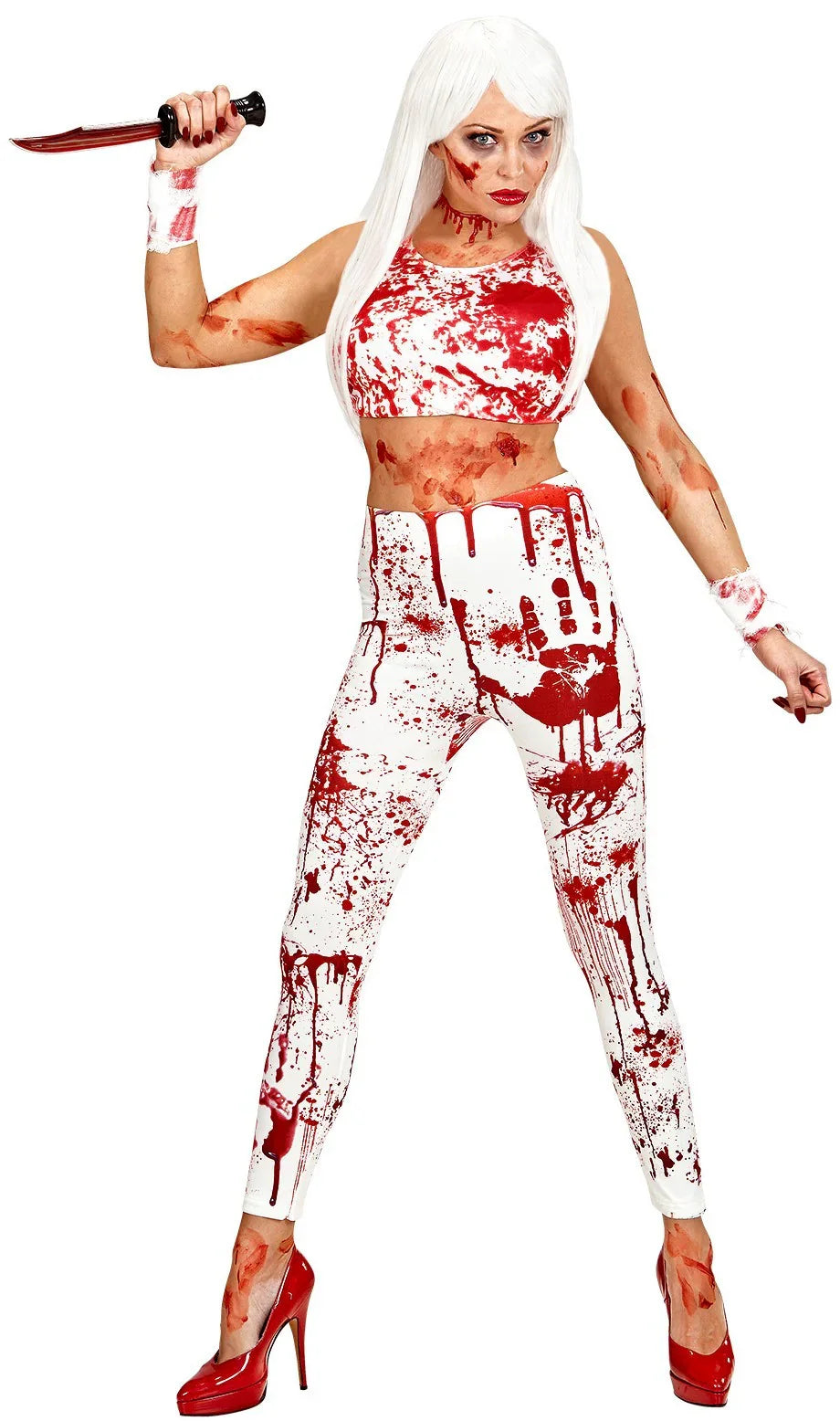 Leggings Finos Blancos Sangrientos para Mujer Leggings Widmann