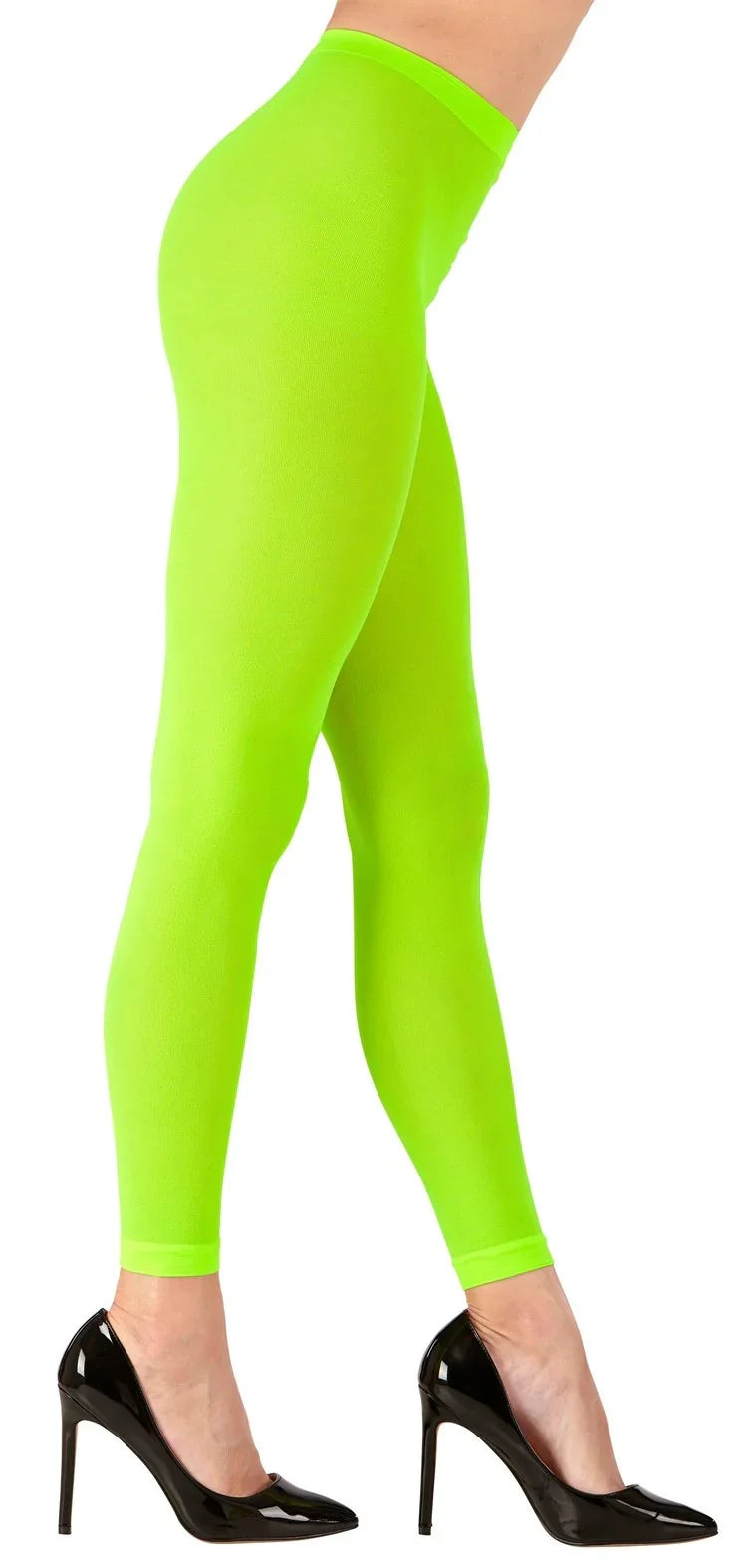 Pantys sin Pie Verde Neón para Mujer Leggings Widmann