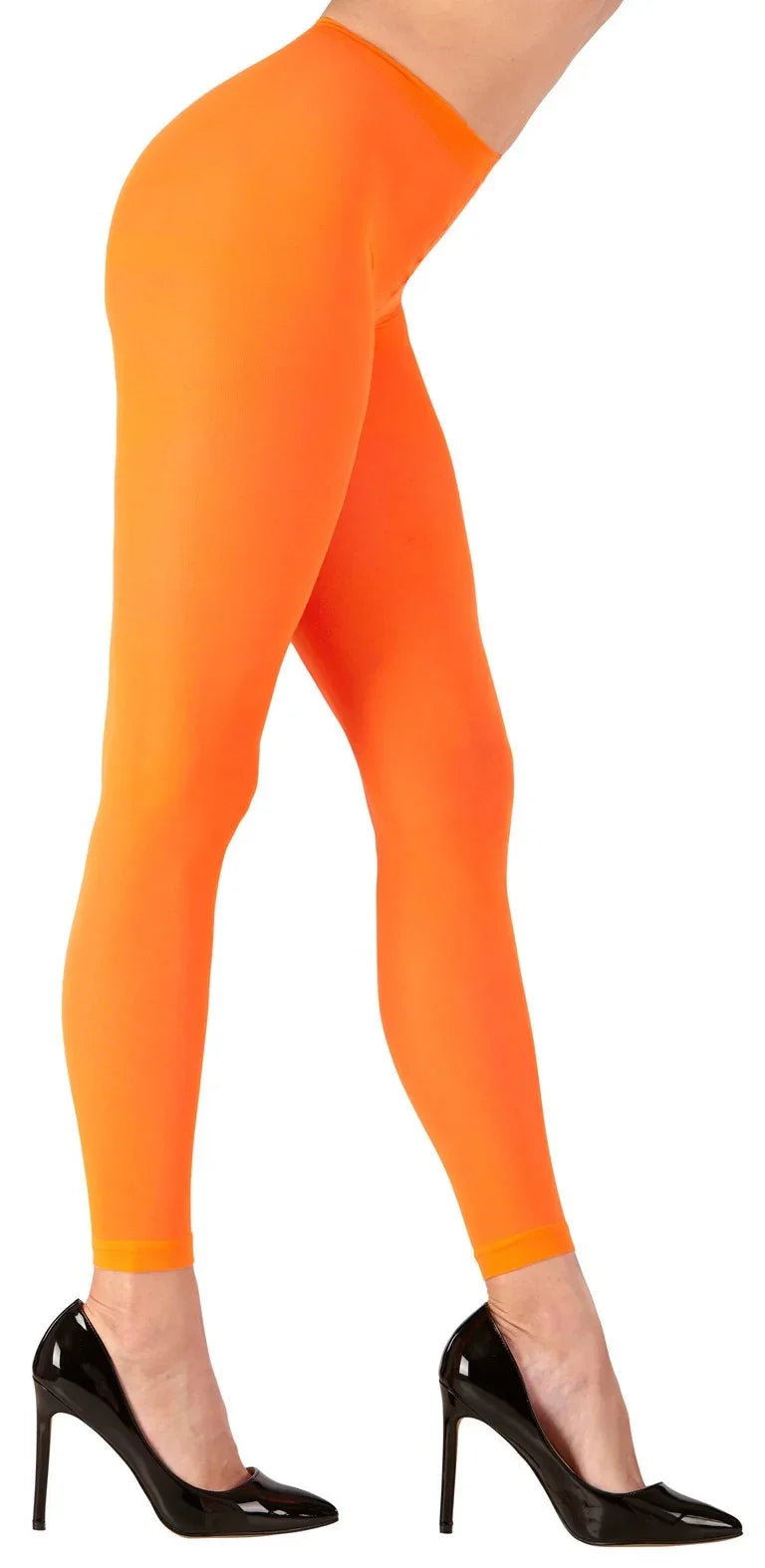 Pantys sin Pie Naranja Neón Fluorescente para Mujer Leggings Widmann