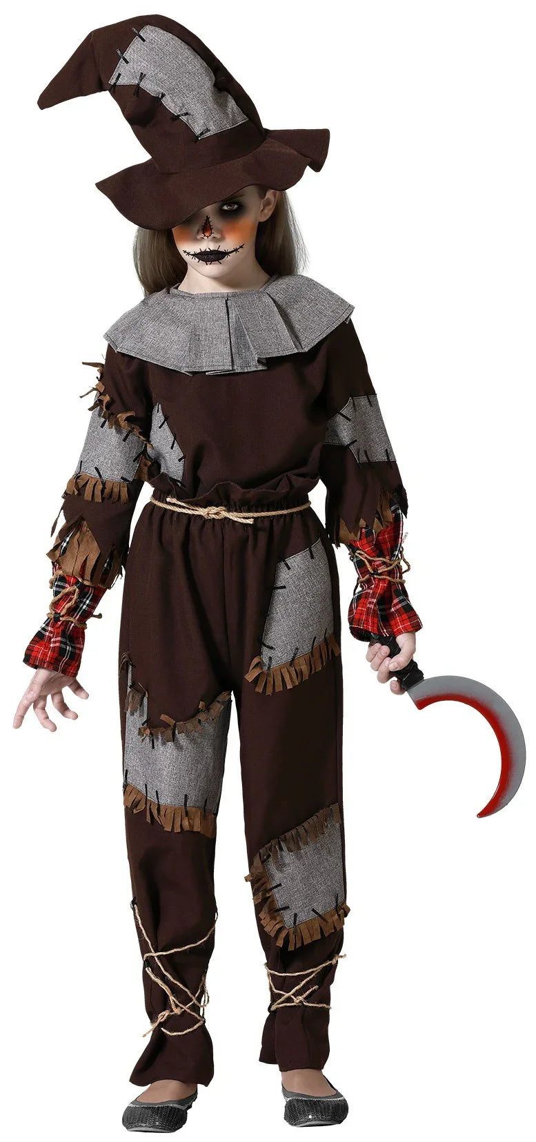Disfraz de Espantapájaros Siniestro para Niña Espantapájaros Atosa