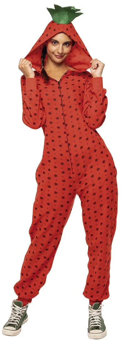 Disfraz de Fresón Pijama para Adulto Fresa Rubies