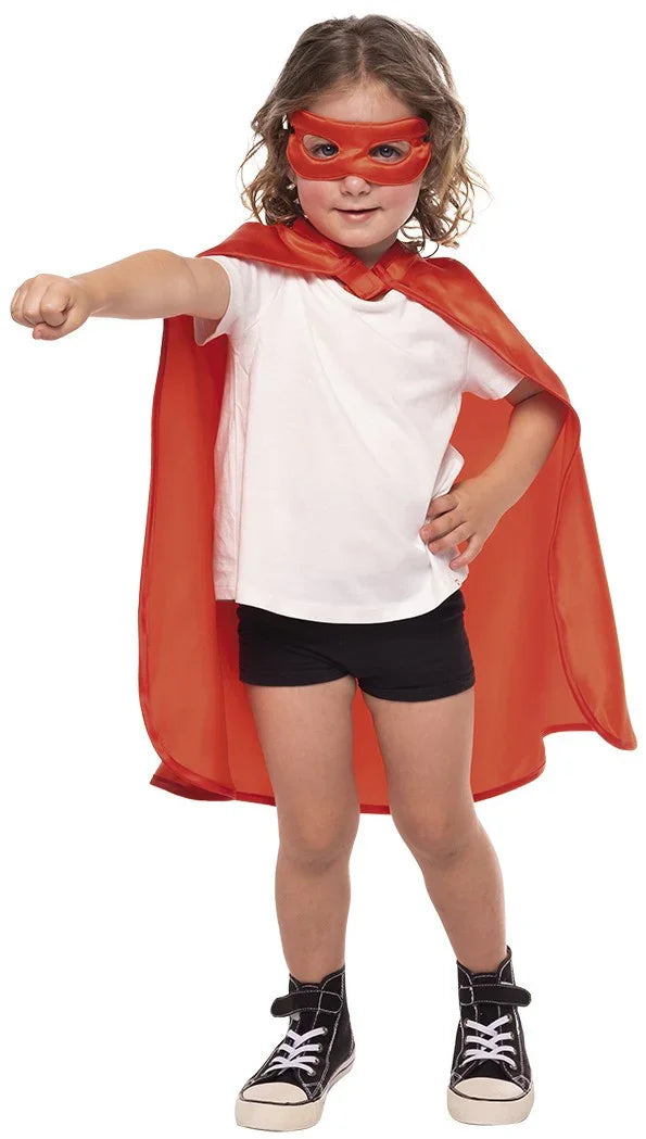 Kit de Superhéroe Rojo Infantil con Antifaz y Capa Complementos Superhéroes Rubies