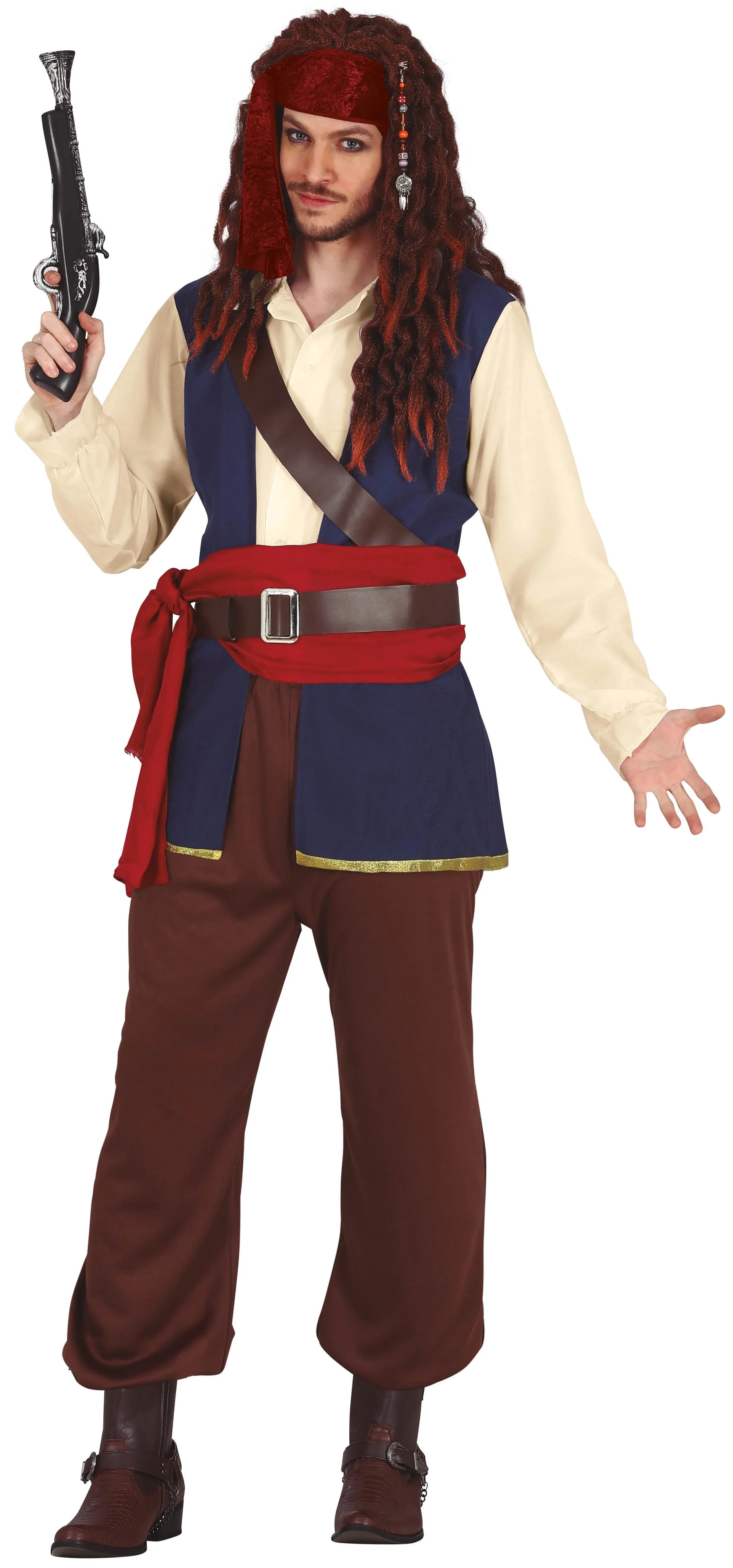 Disfraz de Pirata Corsario del Caribe para Hombre Piratas Guirca