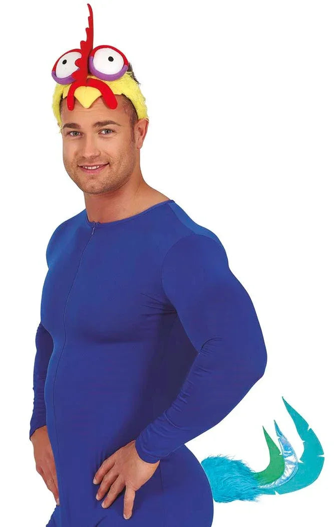 Kit de Pollo Loco con Diadema y Cola Pollo y Gallina Guirca