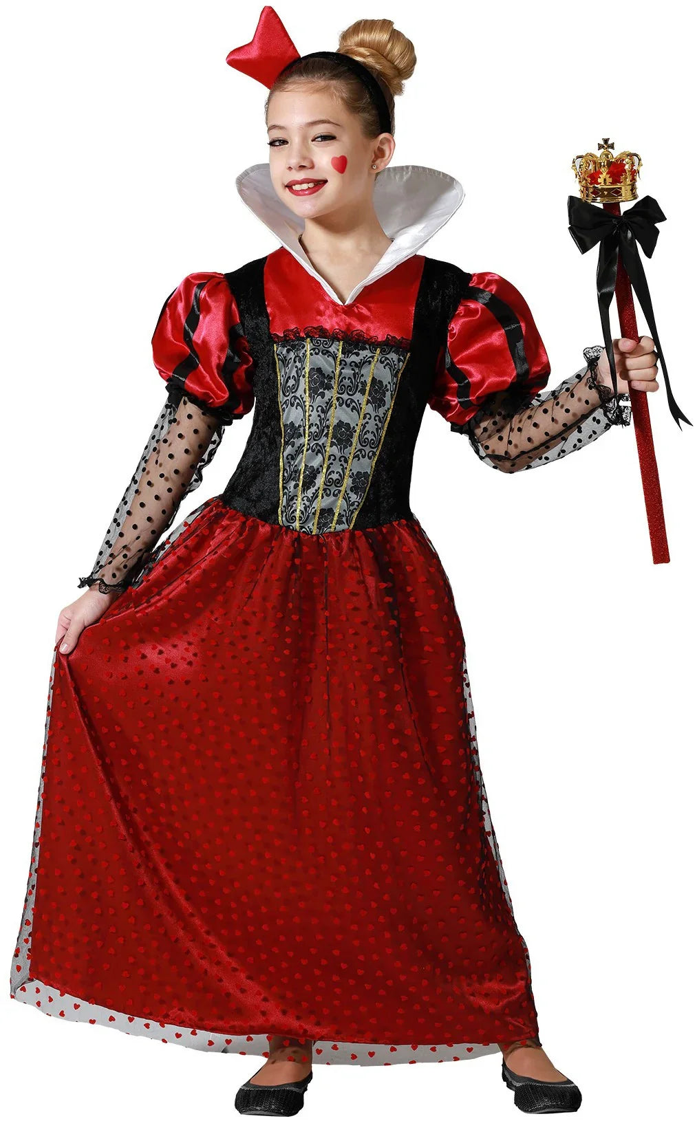 Disfraz de Reina Roja de Corazones Infantil Reina de Corazones Atosa