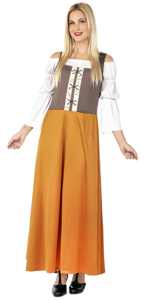 Disfraz de Mesonera Medieval Marrón para Mujer Taberneras y Campesinas Medievales EuroCarnavales