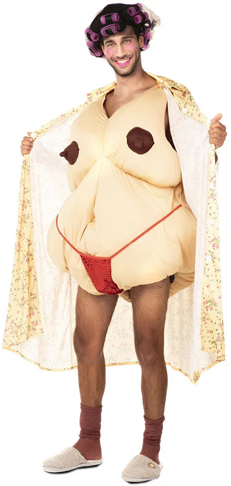 Disfraz de Abuela Exhibicionista para Hombre Disfraces Originales EuroCarnavales