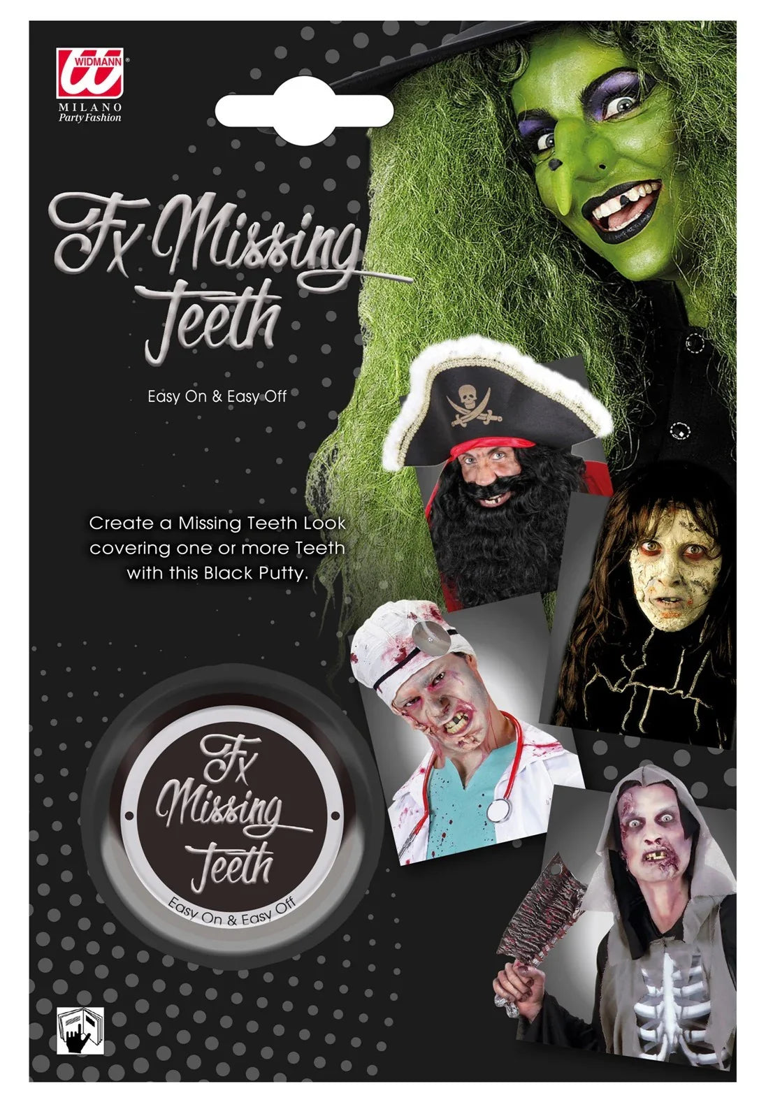 Maquillaje Negro para Dientes Maquillaje Halloween Widmann