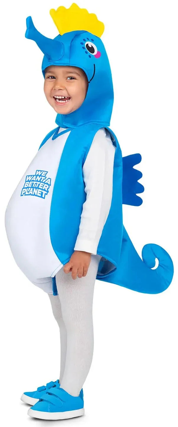 Disfraz de Caballito de Mar Azul Infantil Peces y Animales Marinos Viving