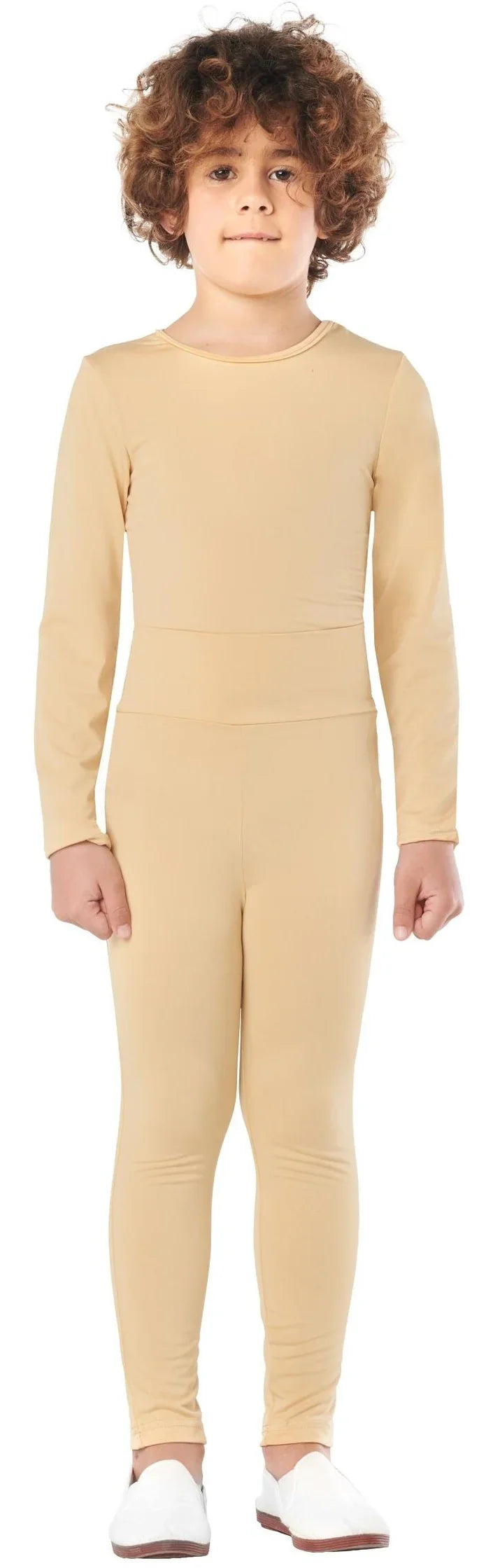 Malla Beige en Dos Piezas Infantil Mallas y Maillots Kimokawaii