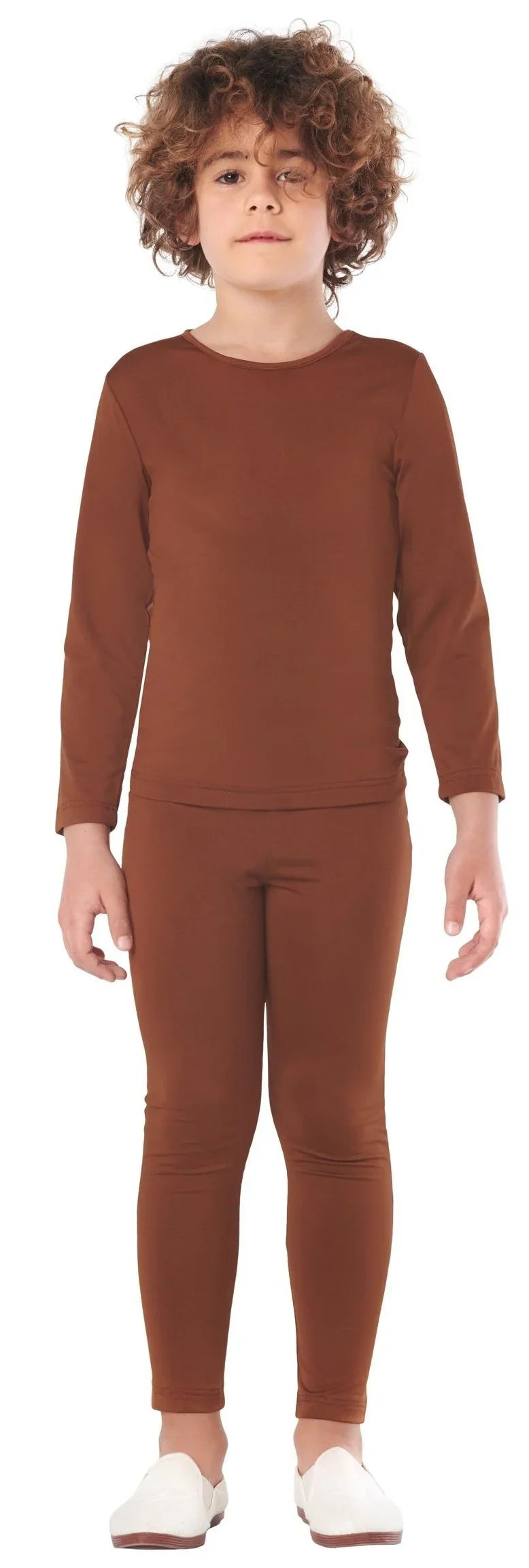 Malla Marrón en Dos Piezas Infantil Mallas y Maillots Kimokawaii