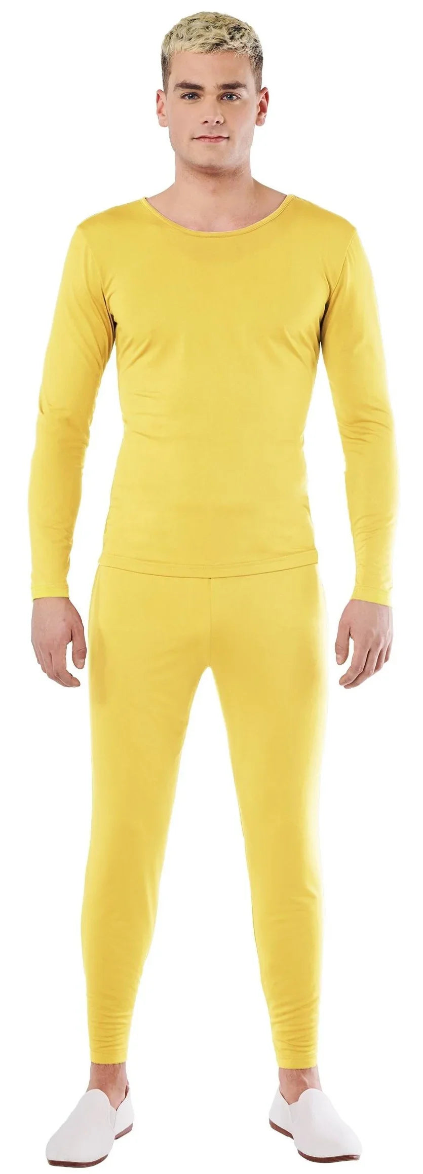 Malla Amarilla en Dos Piezas para Hombre Mallas y Maillots Kimokawaii